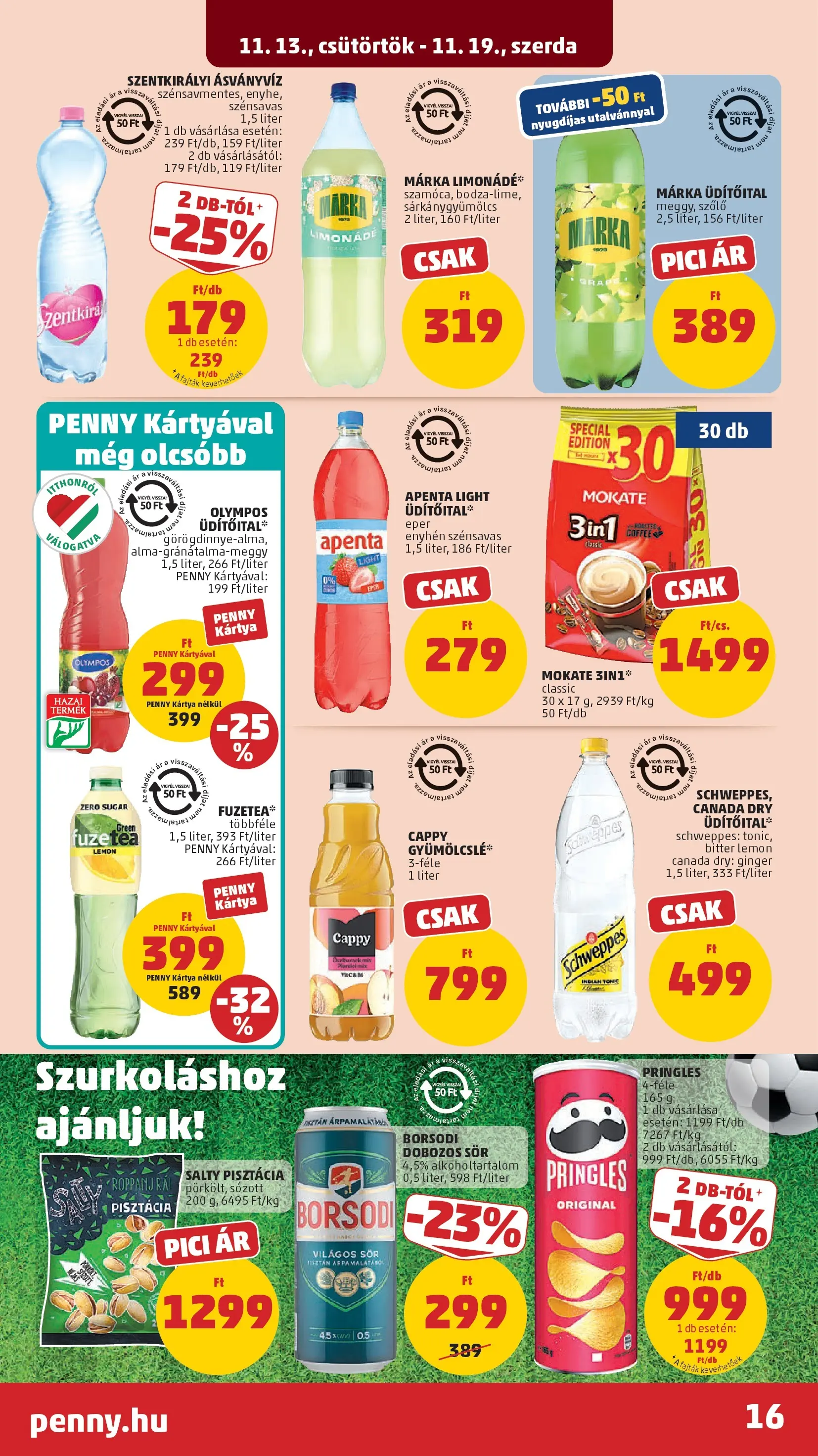 PENNY - Pennymarket újság érvényessége -2025.11.19-ig: 2025.11.12.-tól lapozható | Oldal: 16