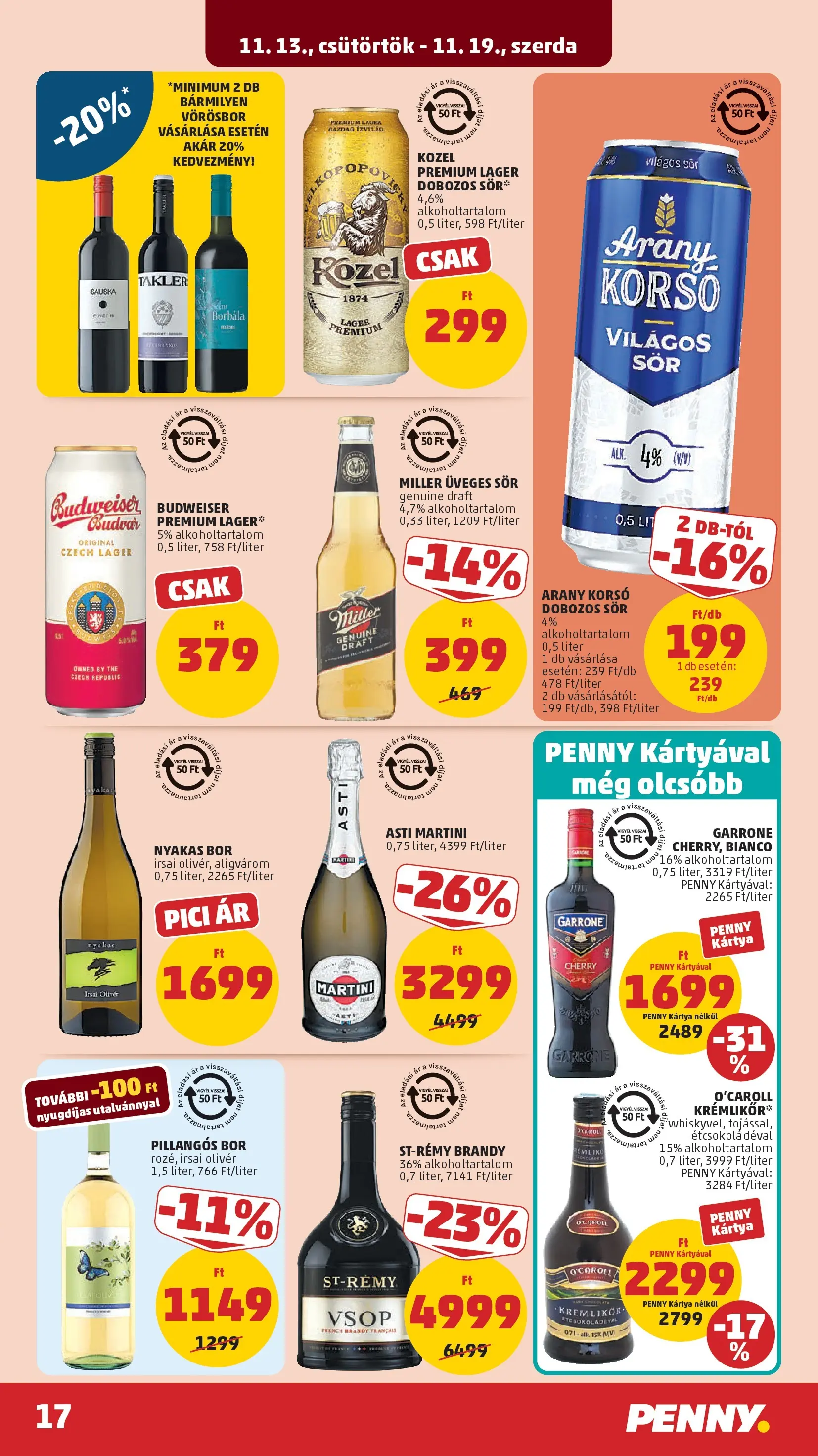 PENNY - Pennymarket újság érvényessége -2025.11.19-ig: 2025.11.12.-tól lapozható | Oldal: 17