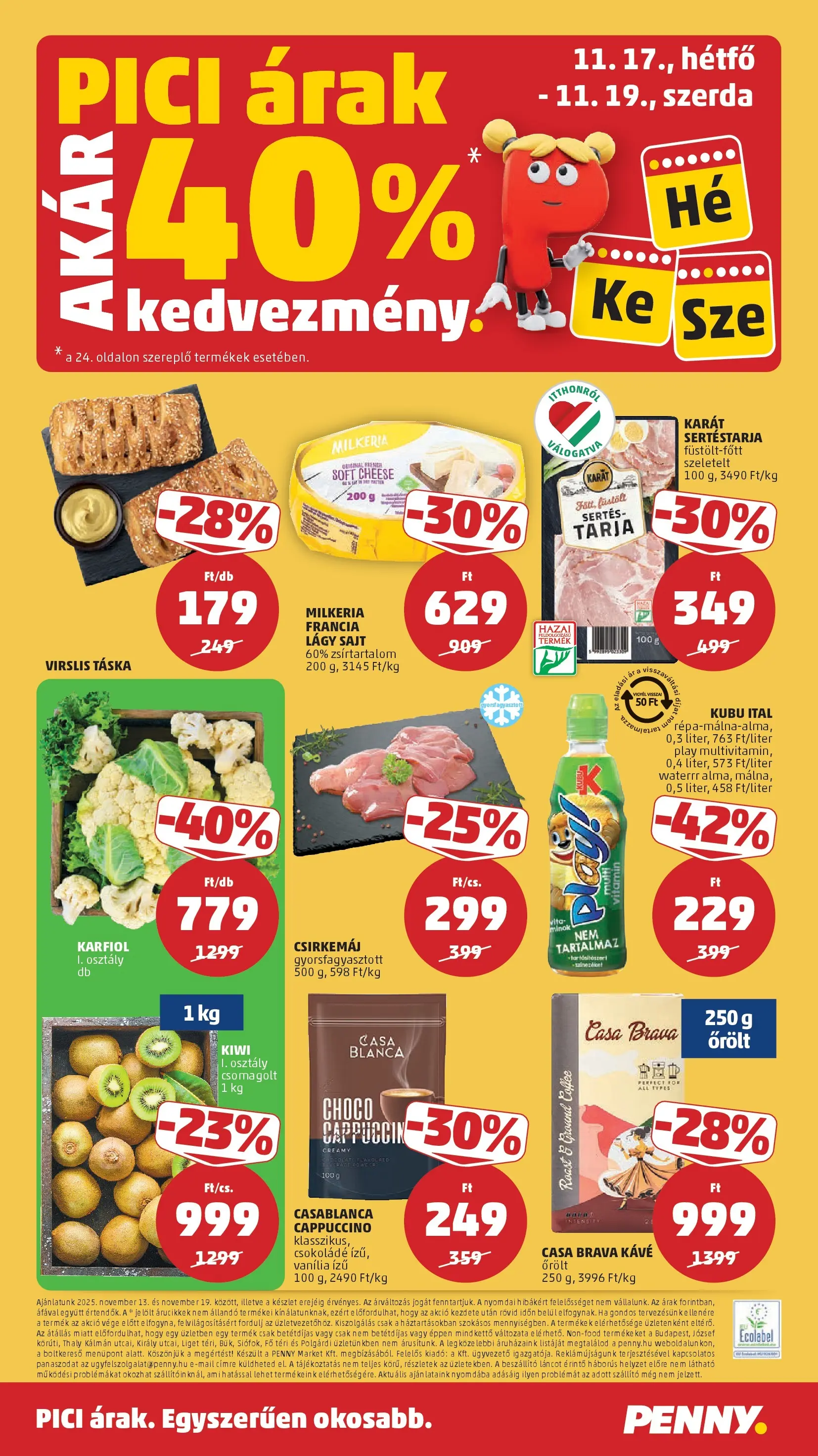 PENNY - Pennymarket újság érvényessége -2025.11.19-ig: 2025.11.12.-tól lapozható | Oldal: 24
