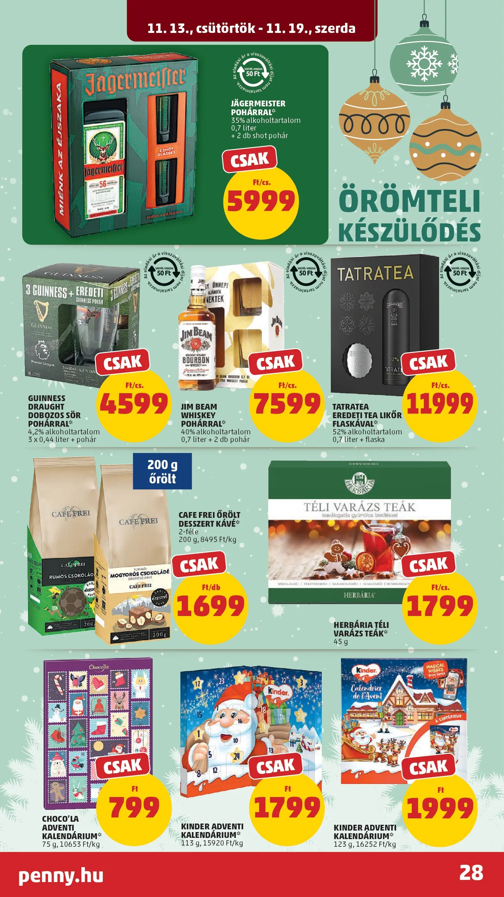 PENNY - Pennymarket újság érvényessége -2025.11.19-ig: 2025.11.12.-tól lapozható | Oldal: 28