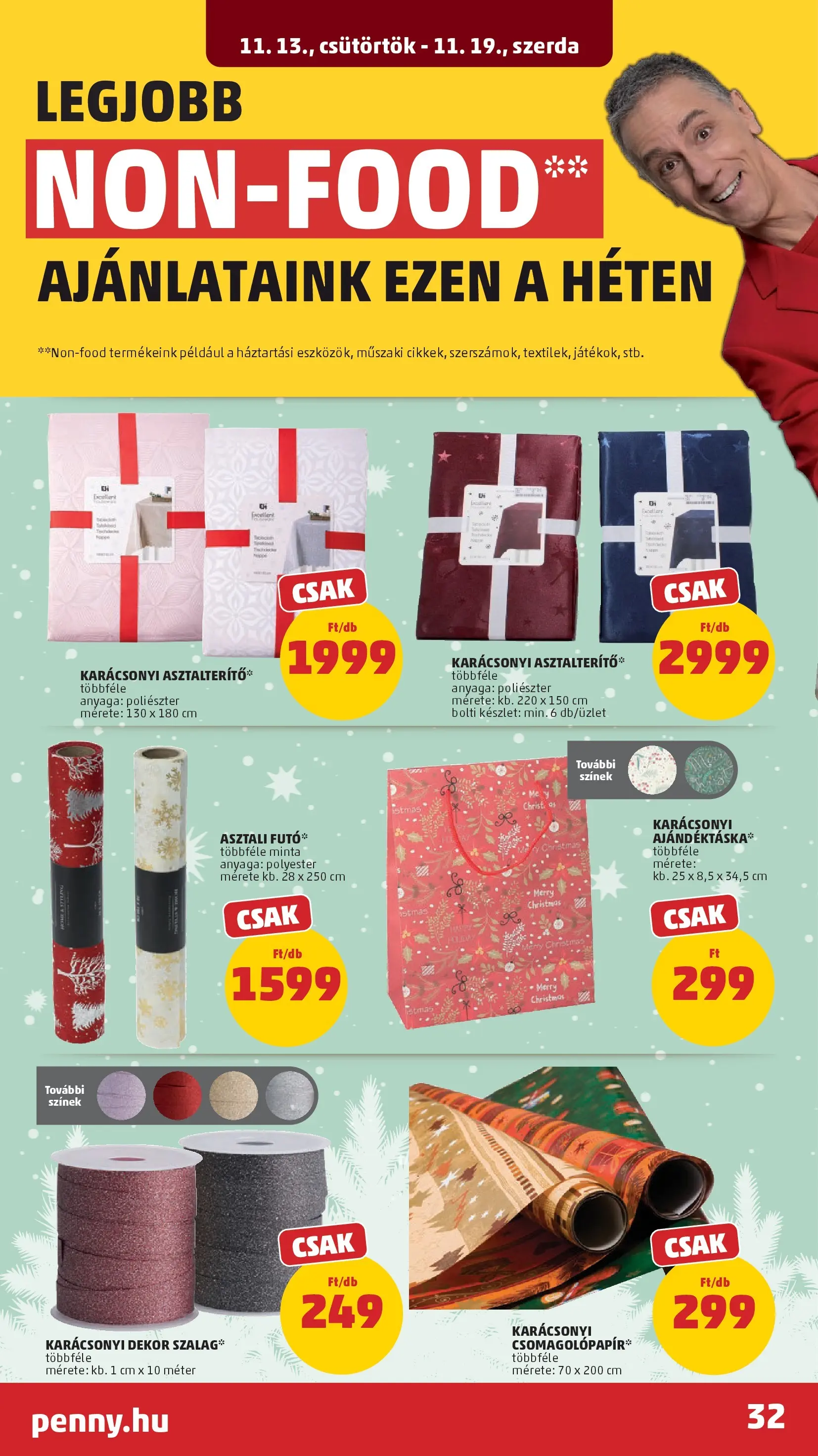 PENNY - Pennymarket újság érvényessége -2025.11.19-ig: 2025.11.12.-tól lapozható | Oldal: 32