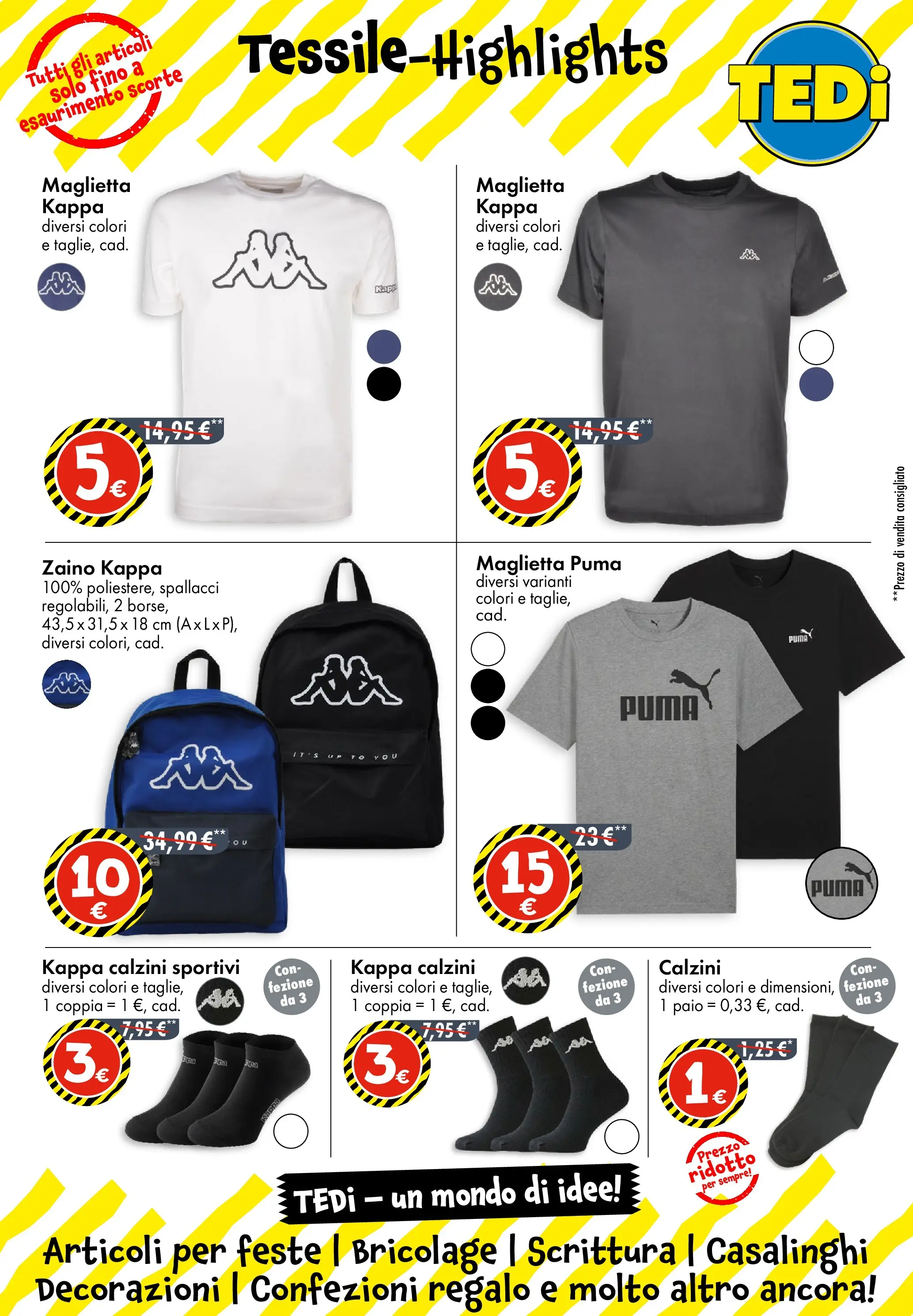 Nuovo TEDi - TEDi volantino fino al 14.11.2025 dal 10/11/2025 > offerte anteprima 🛍️ | Pagina: 5 | Prodotti: Calzini, Zaino, Maglietta, Decorazioni