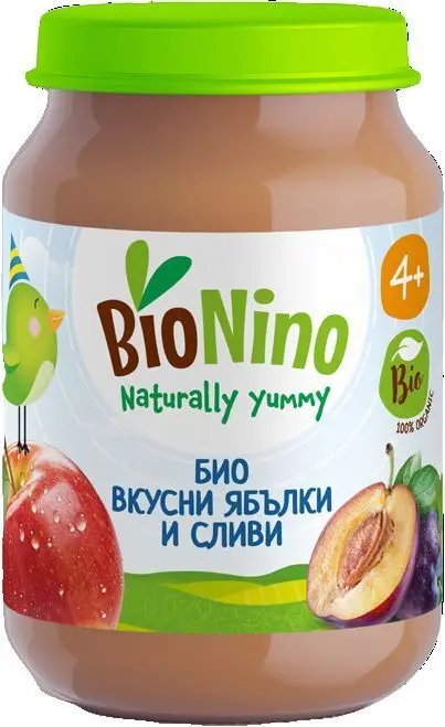BioNino Био плодово пюре за деца над 4 месеца