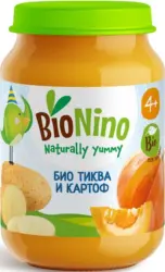 BioNino Био плодово пюре за деца над 4 месеца