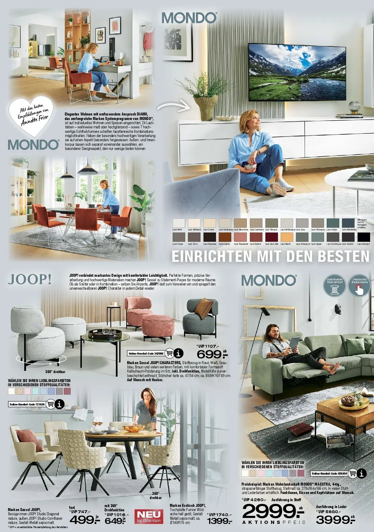 Ostermann - Möbel Ostermann: Neue Möbel wirken Wunder. (ab 15.11.2025) zum Blättern | Seite: 1 | Produkte: Esstisch, Kissen, Sessel