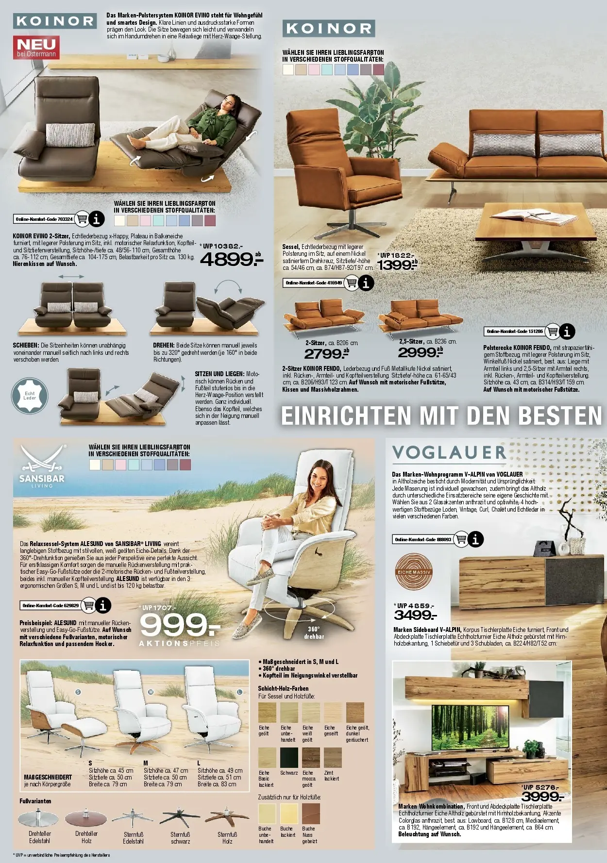 Ostermann - Möbel Ostermann: Neue Möbel wirken Wunder. (ab 15.11.2025) zum Blättern | Seite: 3 | Produkte: Sideboard, Relaxliege, Sessel, Liege