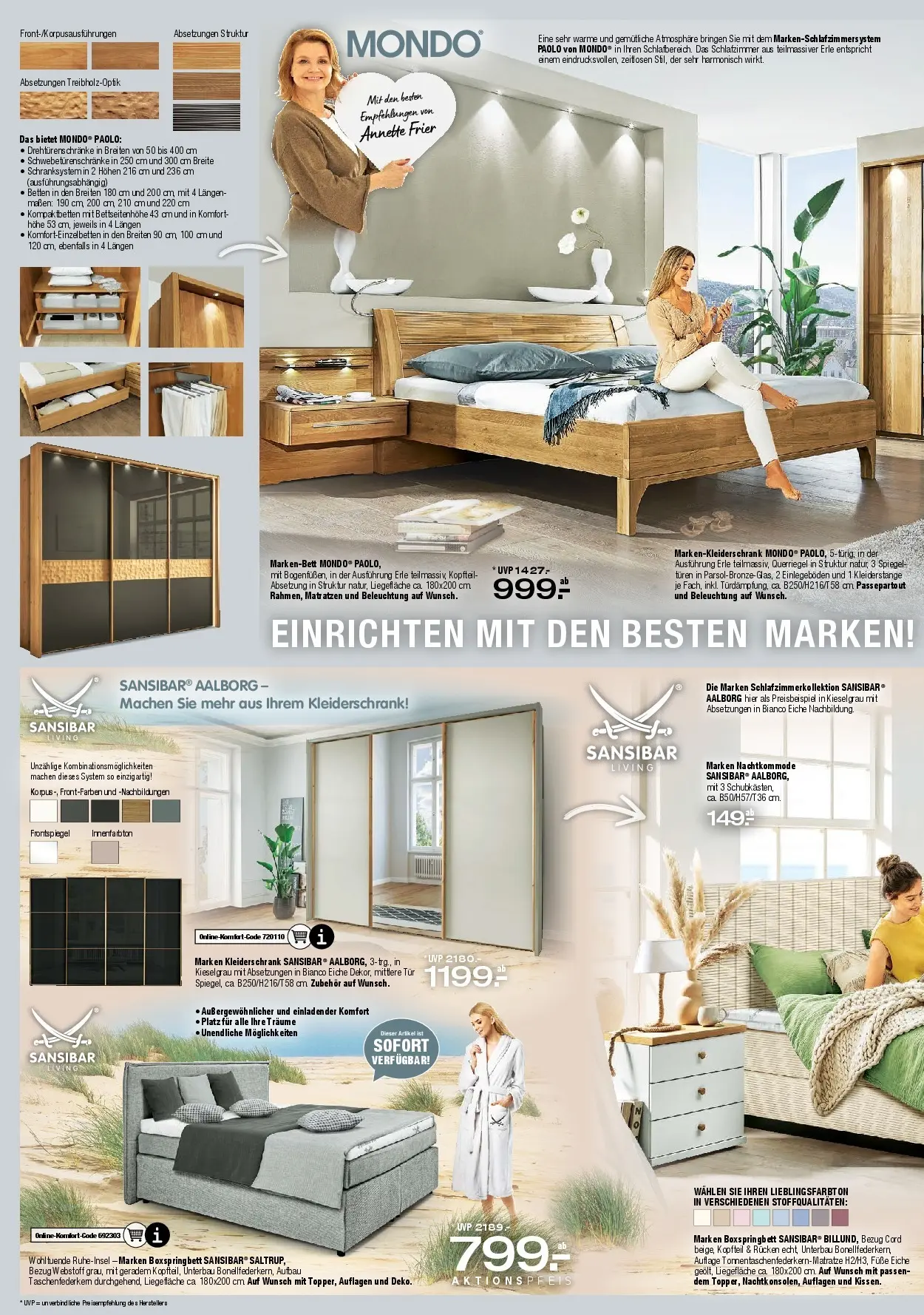 Ostermann - Möbel Ostermann: Neue Möbel wirken Wunder. (ab 15.11.2025) zum Blättern | Seite: 7 | Produkte: Kleiderschrank, Boxspringbett, Spiegel, Tür