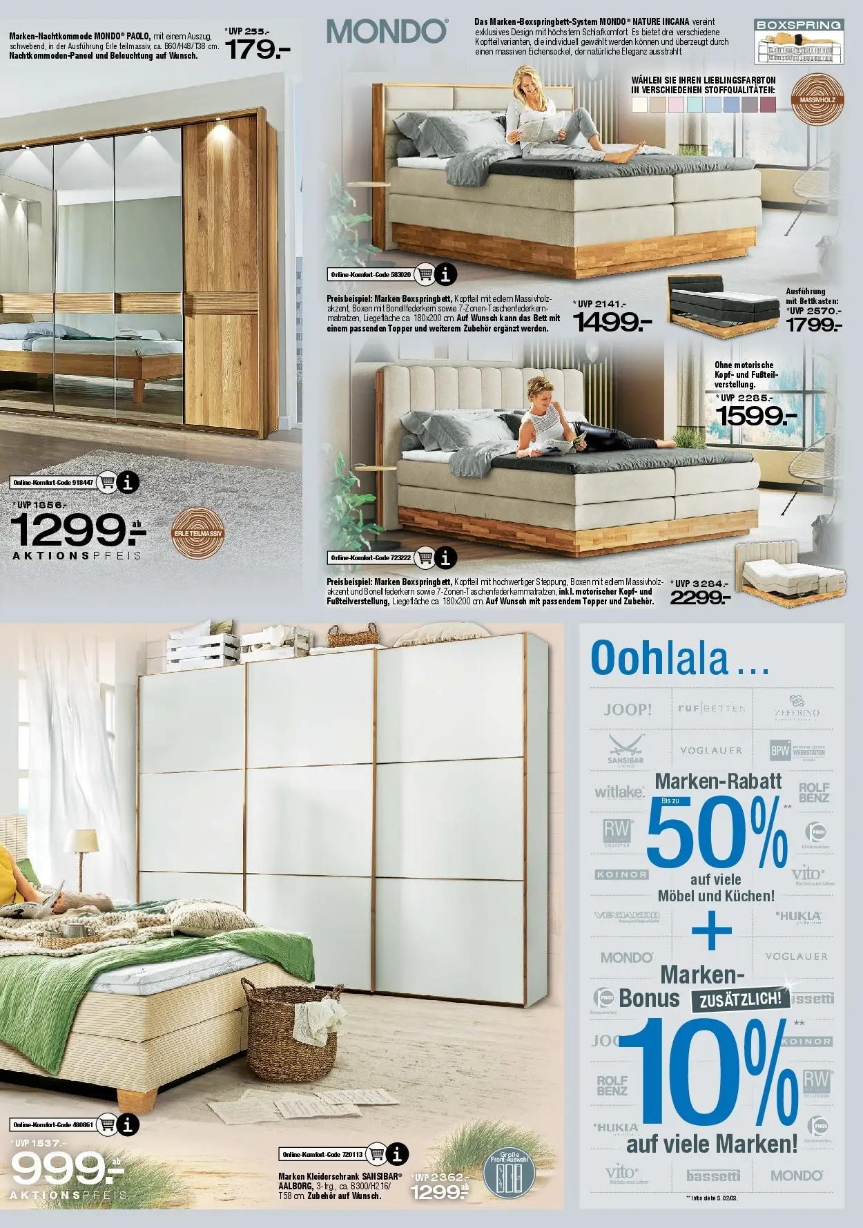 Ostermann - Möbel Ostermann: Neue Möbel wirken Wunder. (ab 15.11.2025) zum Blättern | Seite: 8 | Produkte: Bett, Kleiderschrank, Topper, Kuchen