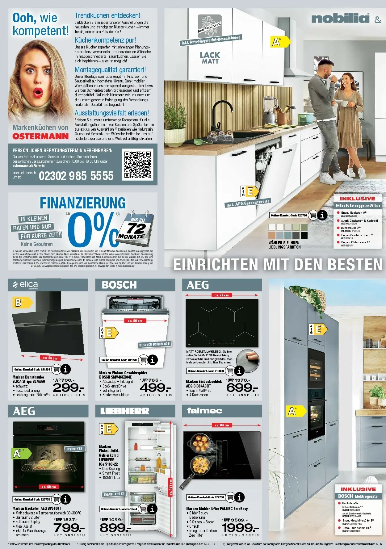 Ostermann - Möbel Ostermann: Neue Möbel wirken Wunder. (ab 15.11.2025) zum Blättern | Seite: 9 | Produkte: Liebherr, Geschirrspüler, Backofen, Uhr