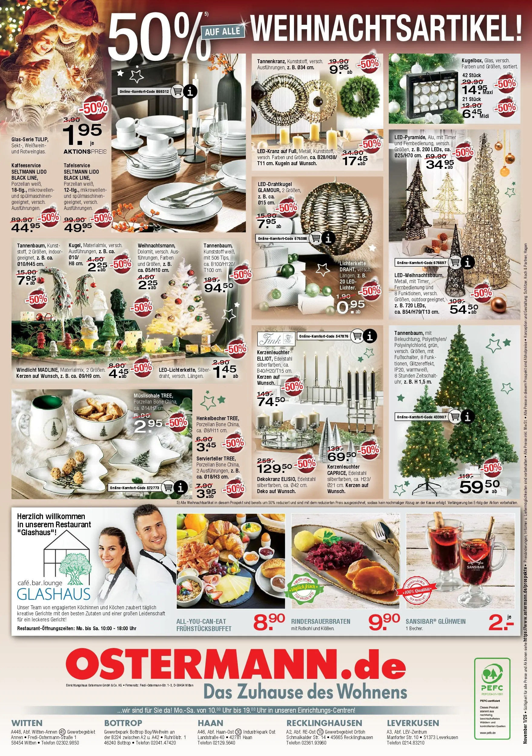 Ostermann - Möbel Ostermann: Neue Möbel wirken Wunder. (ab 21.11.2025) zum Blättern | Seite: 11 | Produkte: Rotkohl, Weißwein, Telefon, Uhr