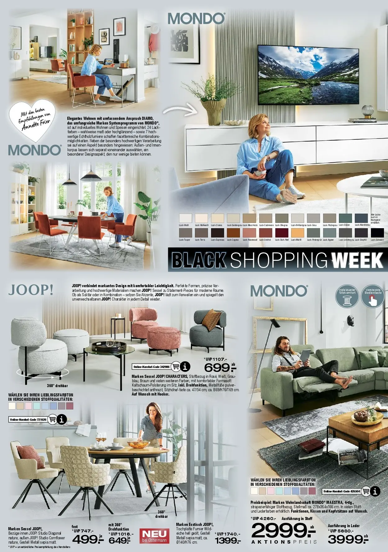 Ostermann - Möbel Ostermann: Neue Möbel wirken Wunder. (ab 21.11.2025) zum Blättern | Seite: 1 | Produkte: Esstisch, Kissen, Sessel