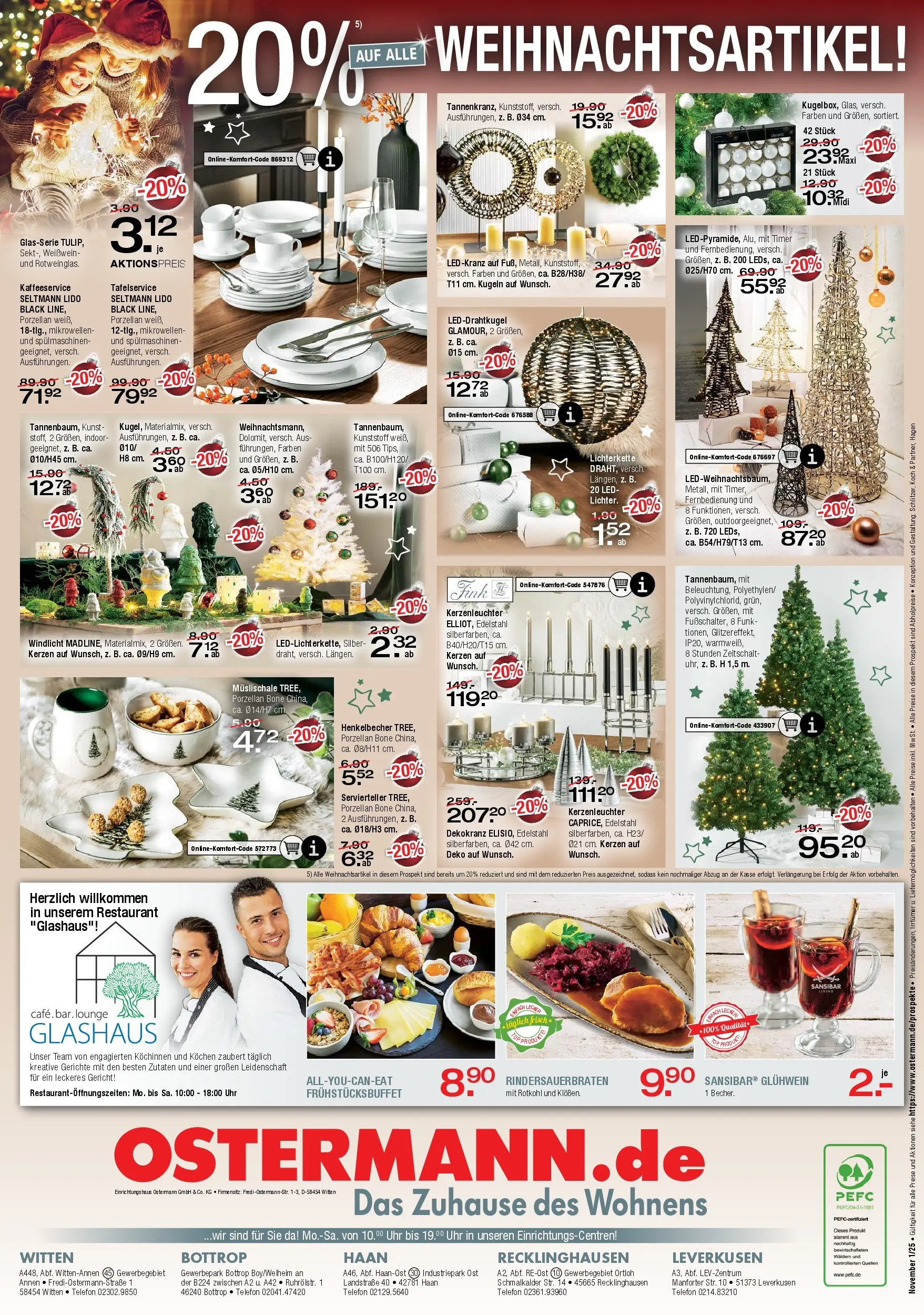 Ostermann - Möbel Ostermann: Neue Möbel wirken Wunder. (ab 15.11.2025) zum Blättern | Seite: 11 | Produkte: Rotkohl, Weißwein, Telefon, Uhr