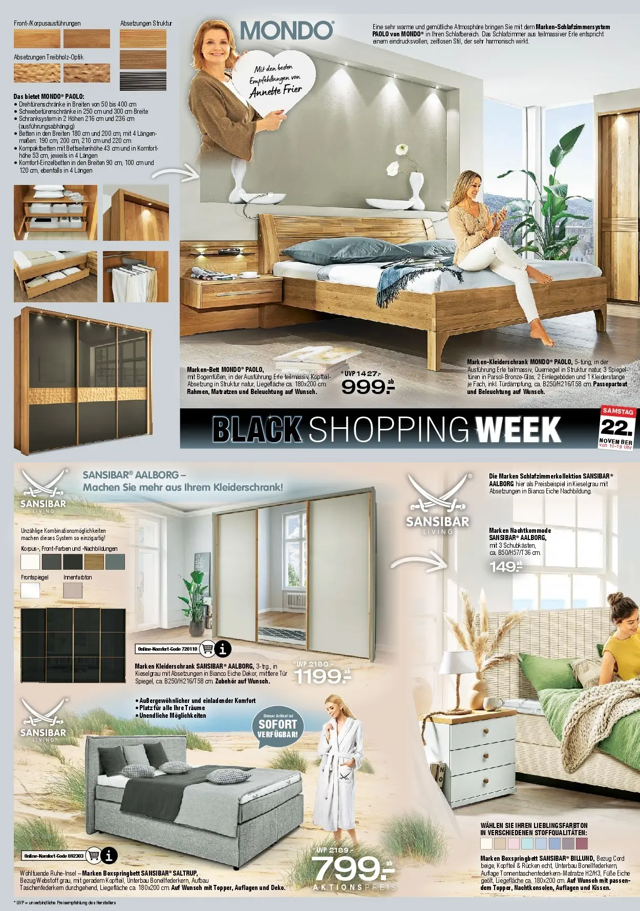 Ostermann - Möbel Ostermann: Neue Möbel wirken Wunder. (ab 21.11.2025) zum Blättern | Seite: 7 | Produkte: Kleiderschrank, Spiegel, Tür, Uhr