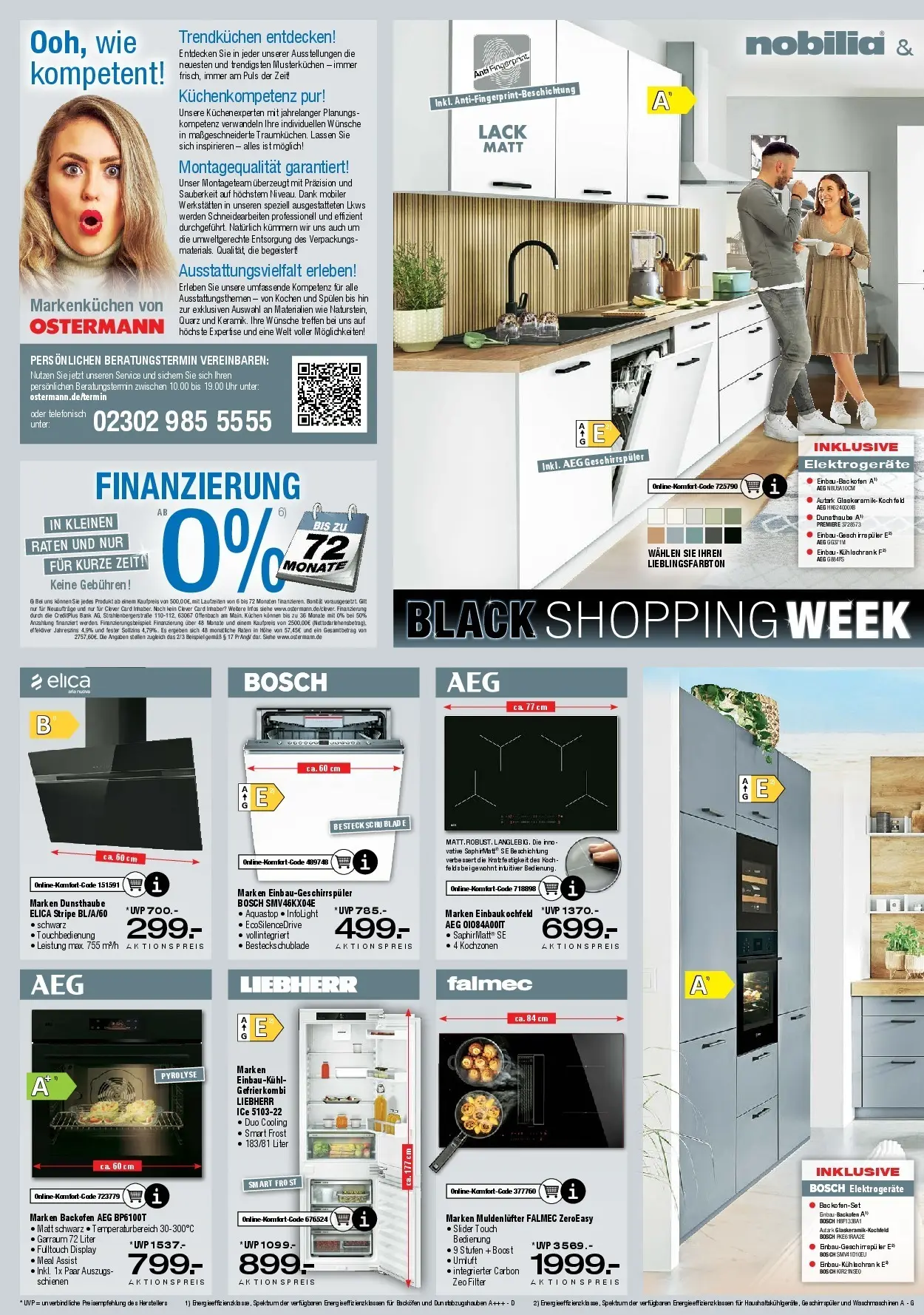 Ostermann - Möbel Ostermann: Neue Möbel wirken Wunder. (ab 21.11.2025) zum Blättern | Seite: 9 | Produkte: Bosch, Tür, Kühlschrank, Backofen