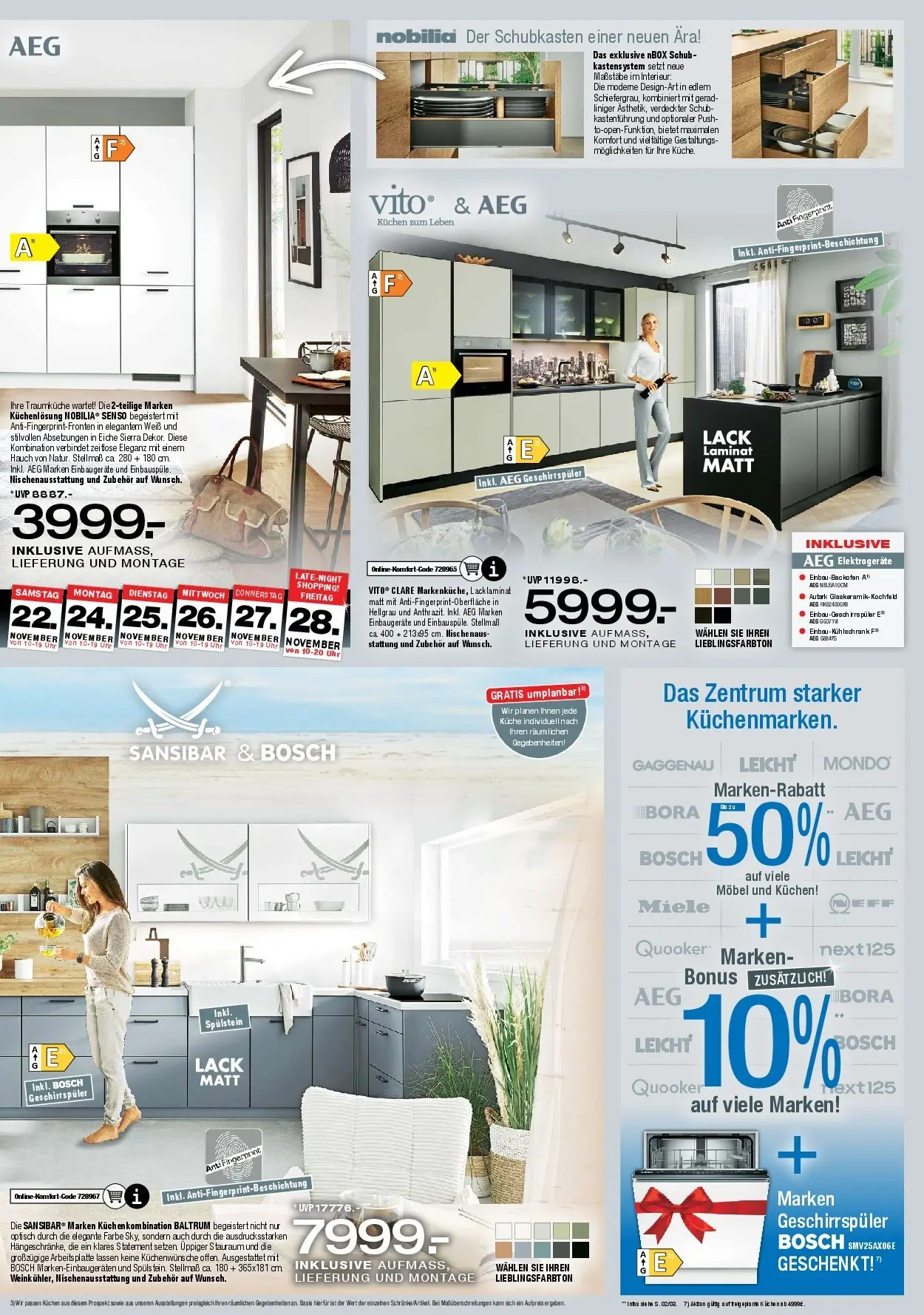 Ostermann - Möbel Ostermann: Neue Möbel wirken Wunder. (ab 21.11.2025) zum Blättern | Seite: 10 | Produkte: Miele, Küche, Kuchen, Uhr