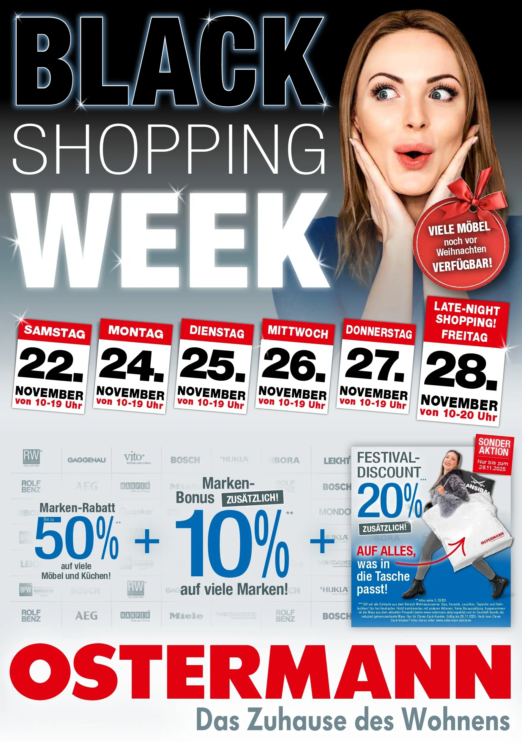 Ostermann - Möbel Ostermann: Neue Möbel wirken Wunder. (ab 21.11.2025) zum Blättern | Seite: 12 | Produkte: Miele, Bosch, Tasche, Kuchen