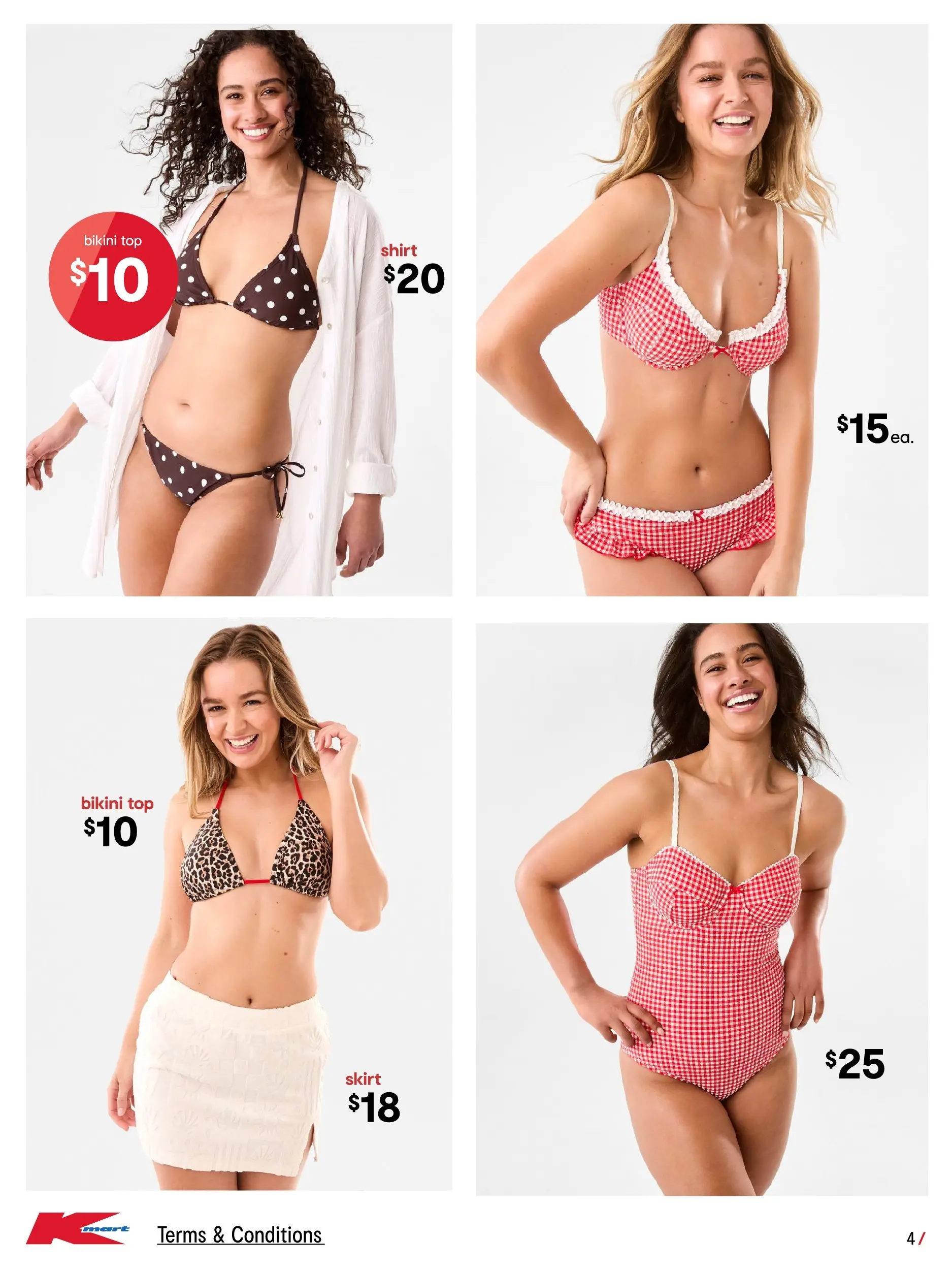 ﻿﻿Kmart catalogue valid from 12/11/2025 > Online Australia | Page: 4 | Products: Bikini, Shirt