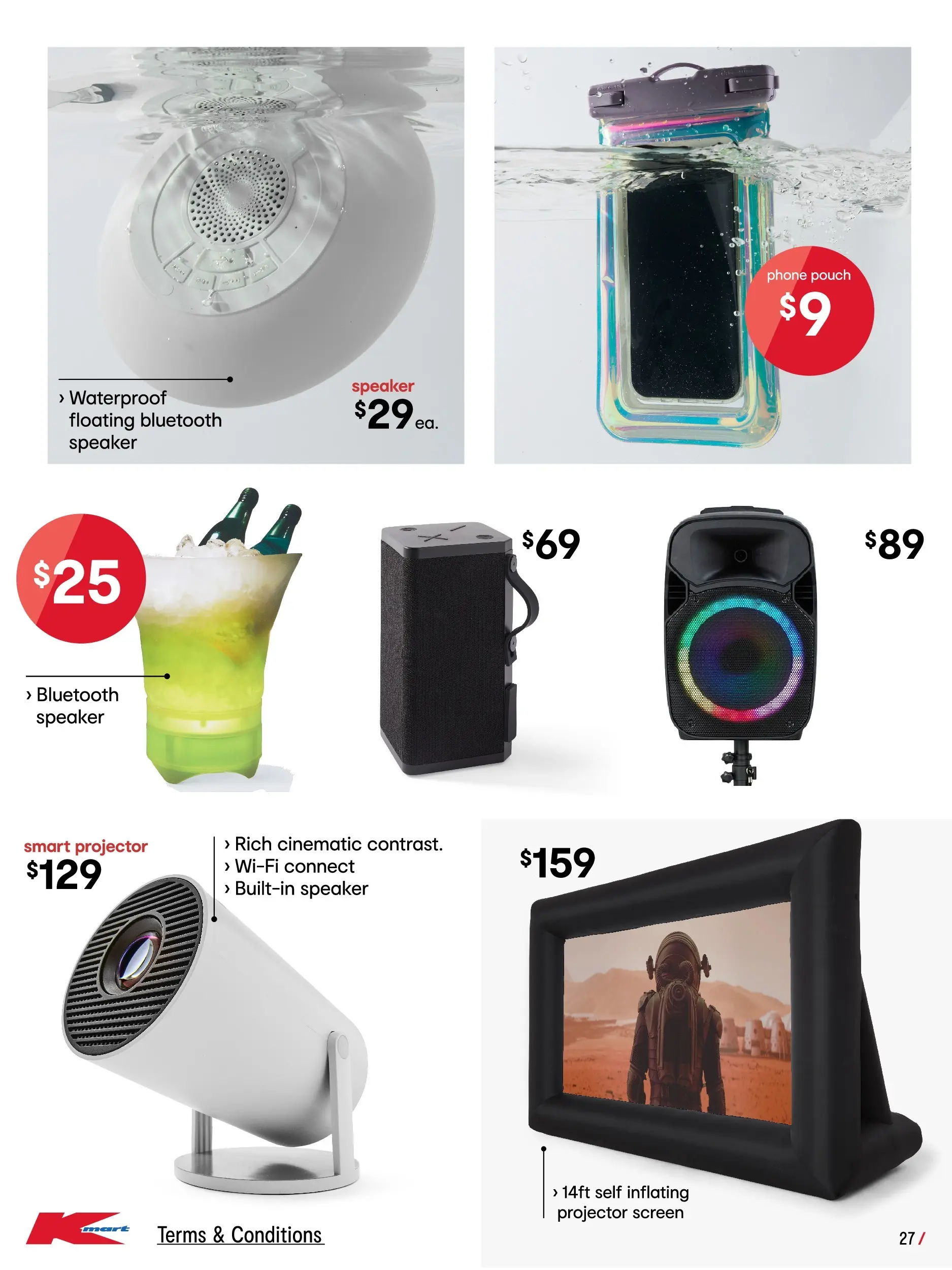 ﻿﻿Kmart catalogue valid from 12/11/2025 > Online Australia | Page: 27 | Products: Phone, Projector, Speaker, Screen