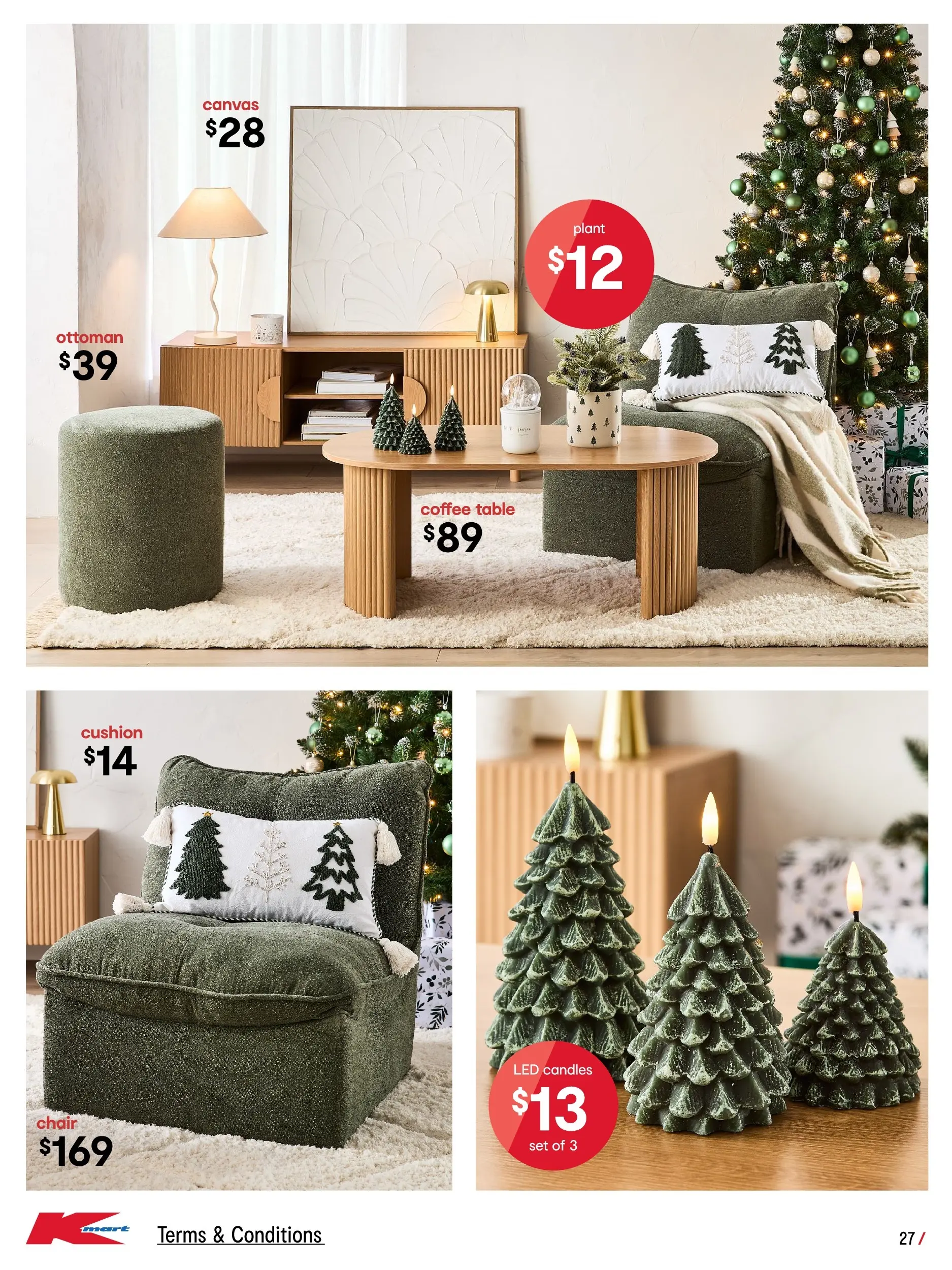 ﻿﻿Kmart catalogue valid from 12/11/2025 > Online Australia | Page: 27 | Products: Plant, Coffee, Ottoman, Candles
