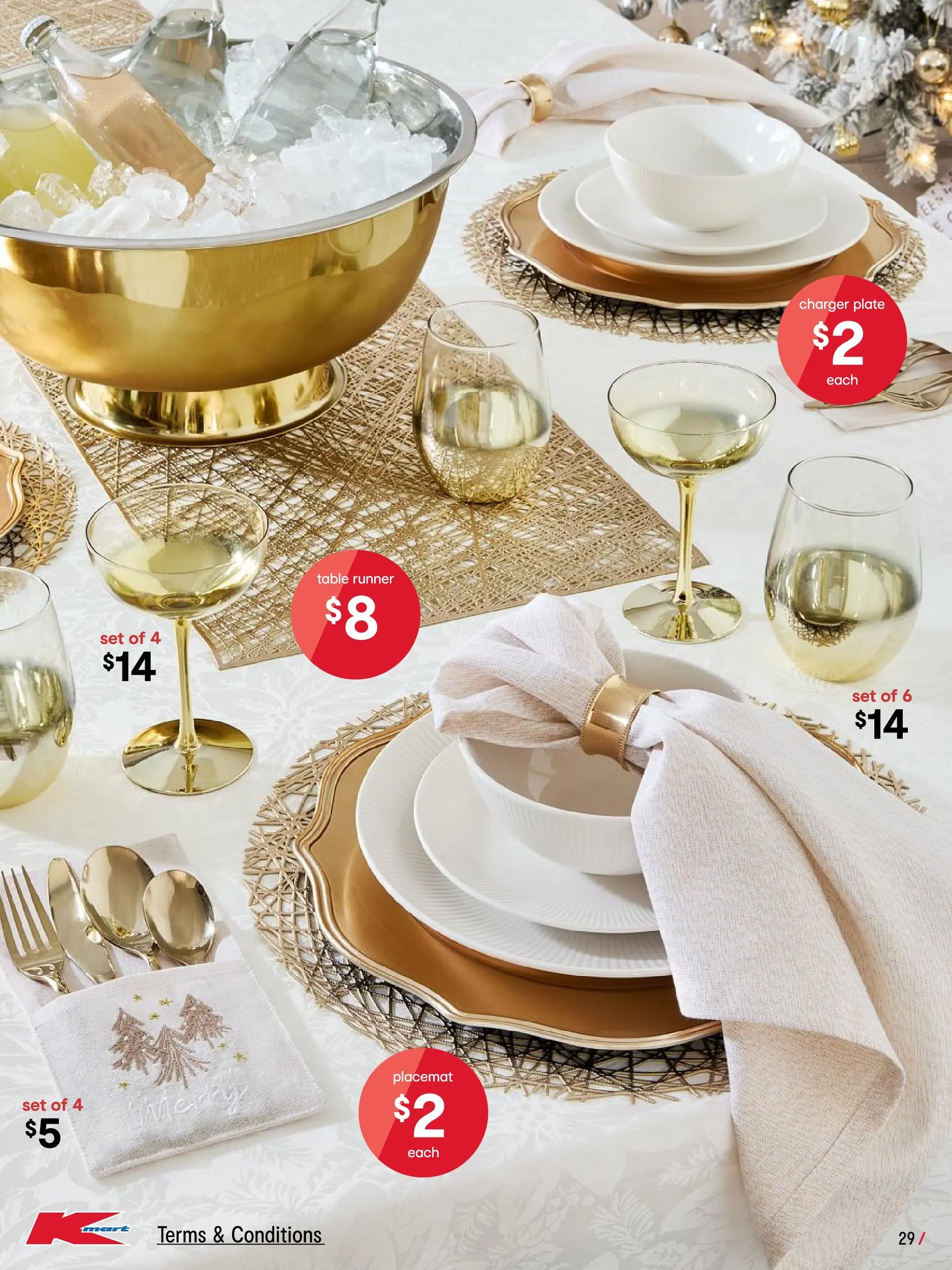 ﻿﻿Kmart catalogue valid from 12/11/2025 > Online Australia | Page: 29 | Products: Table, Charger, Table runner