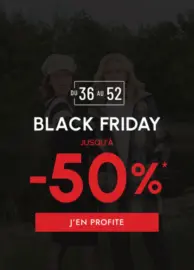Black Friday Jusqu'à -50%* sur des centaines d'articles !
