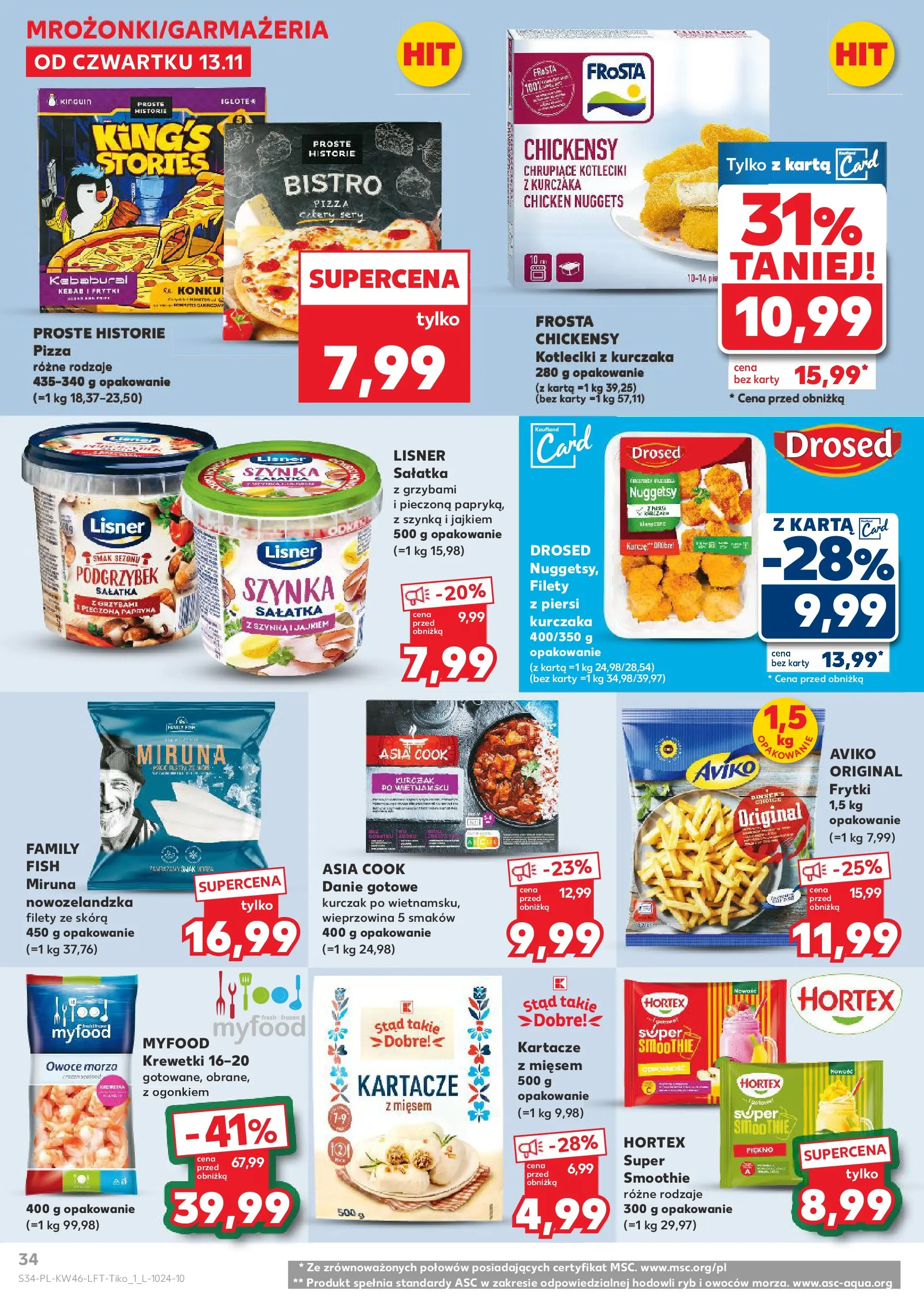 Kaufland gazetka od 13.11.2025 - od jutra PDF | Strona: 34 | Produkty: Kebab, Miruna, Wieprzowina, Nuggets