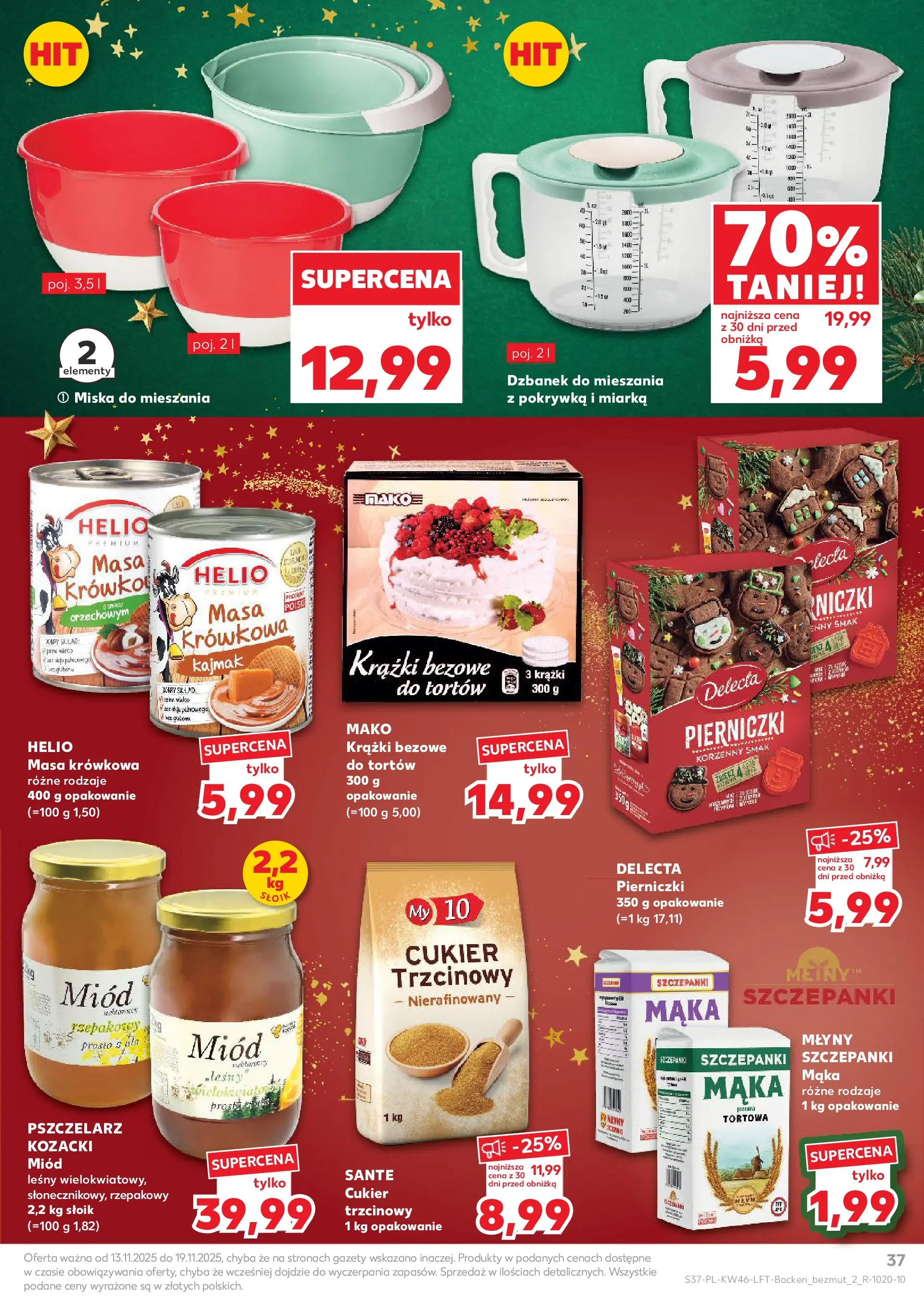 Kaufland gazetka od 13.11.2025 - od jutra PDF | Strona: 37 | Produkty: Dzbanek, Miód, Kajmak, Cukier