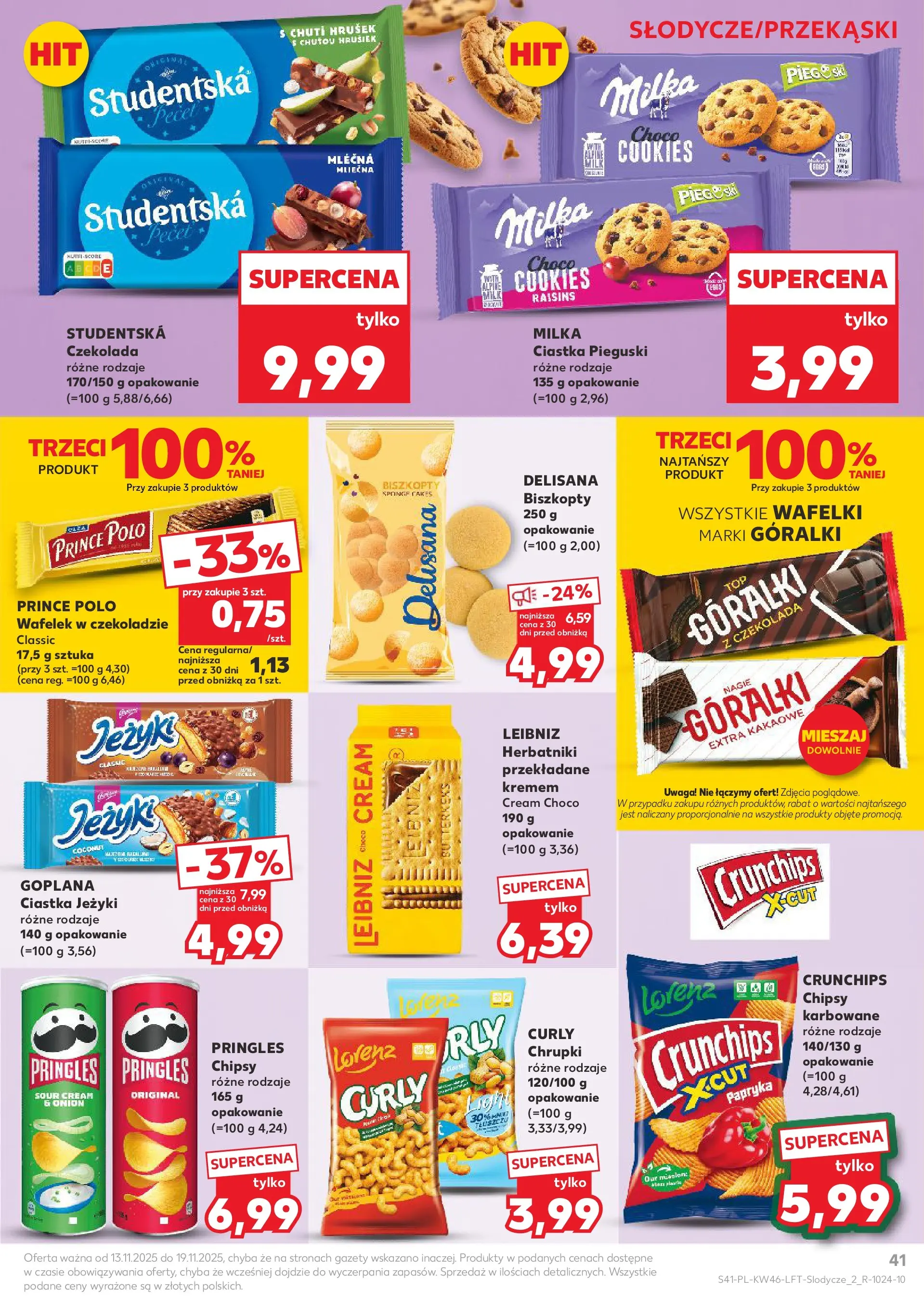 Kaufland gazetka od 13.11.2025 - od jutra PDF | Strona: 41 | Produkty: Papryka, Wafelki, Czekolada, Pringles