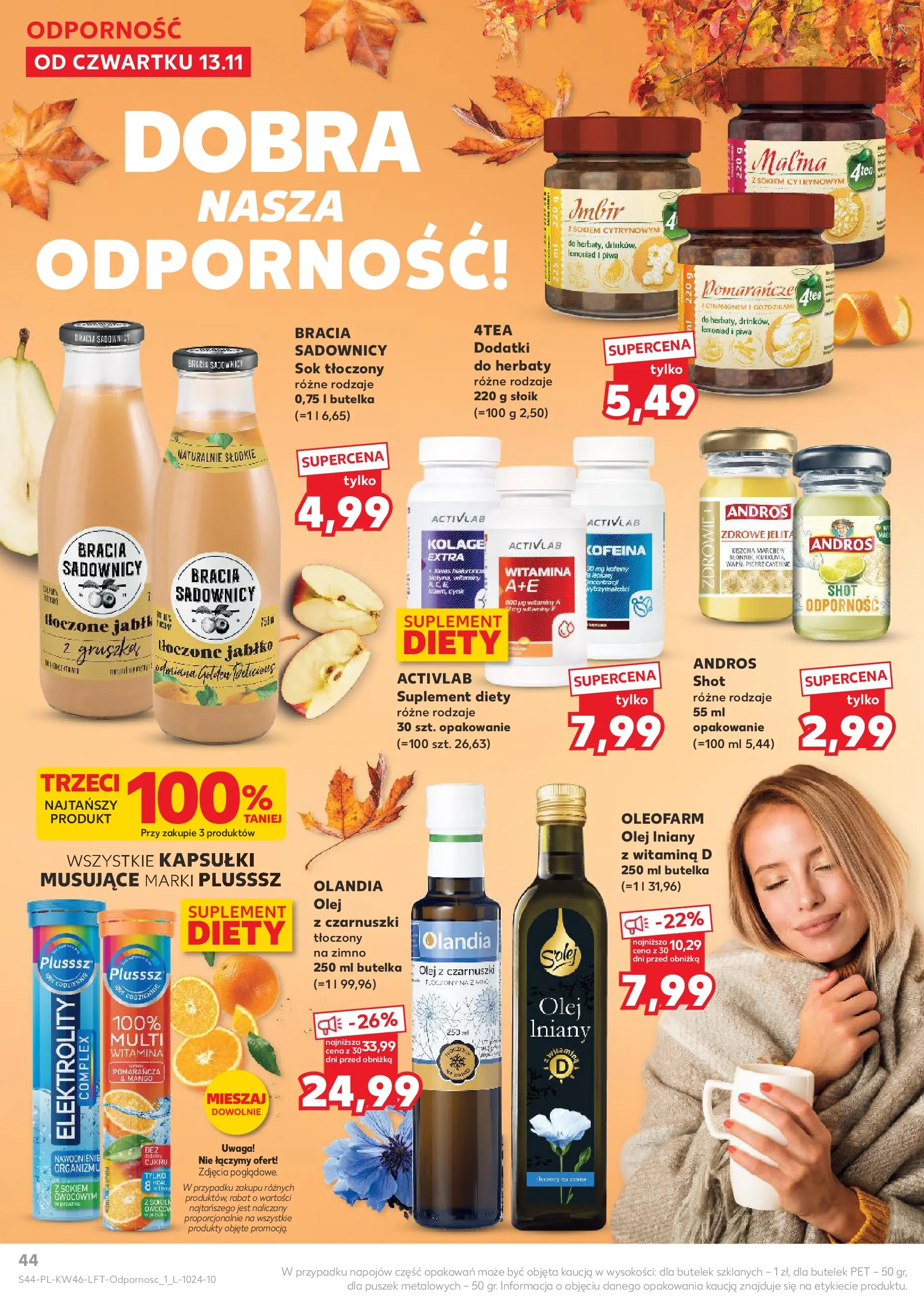Kaufland gazetka od 13.11.2025 - od jutra PDF | Strona: 44 | Produkty: Mango, Gruszka, Olej, Sok