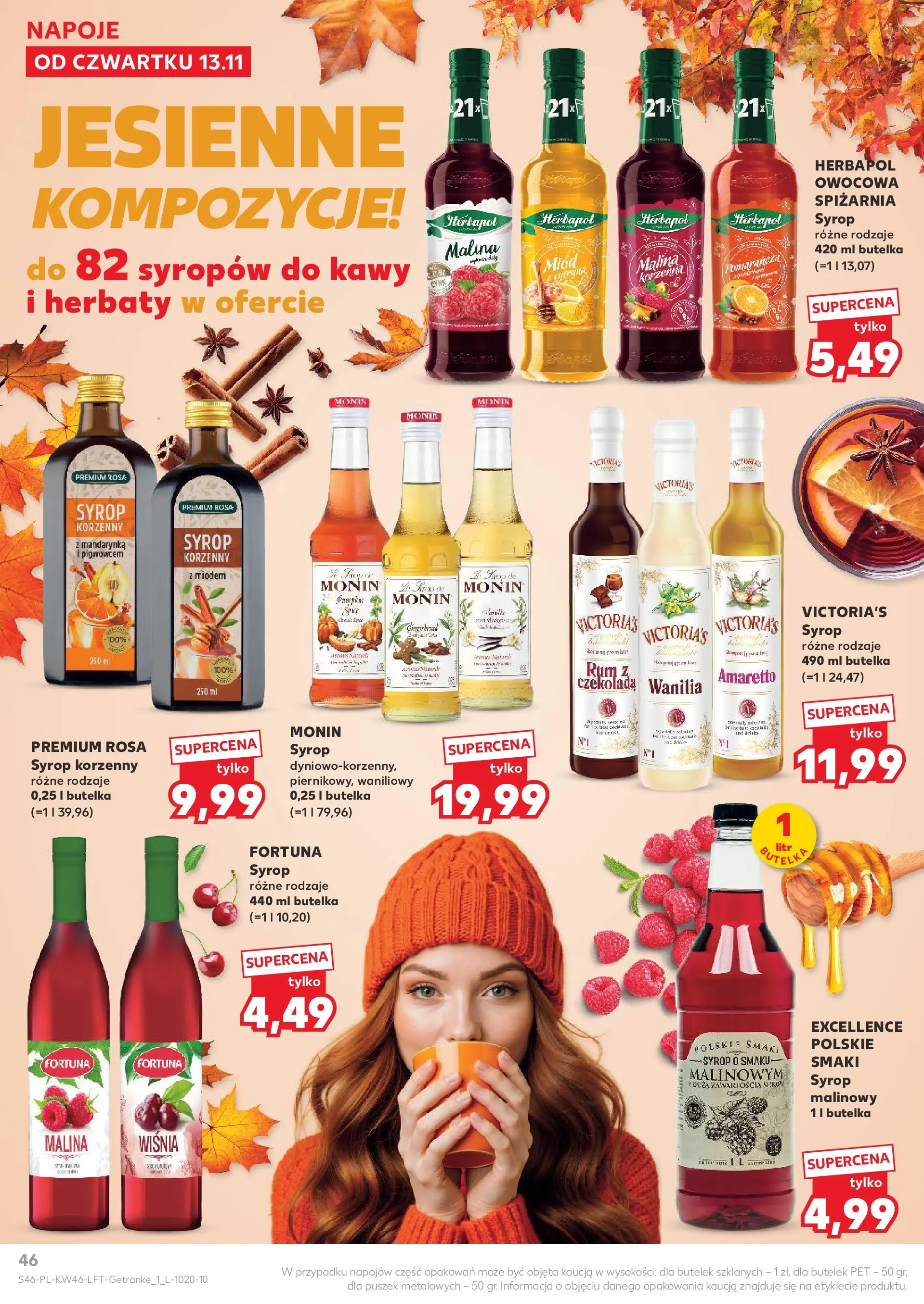 Kaufland gazetka od 13.11.2025 - od jutra PDF | Strona: 46 | Produkty: Syrop, Syrop malinowy, Napoje, Rum