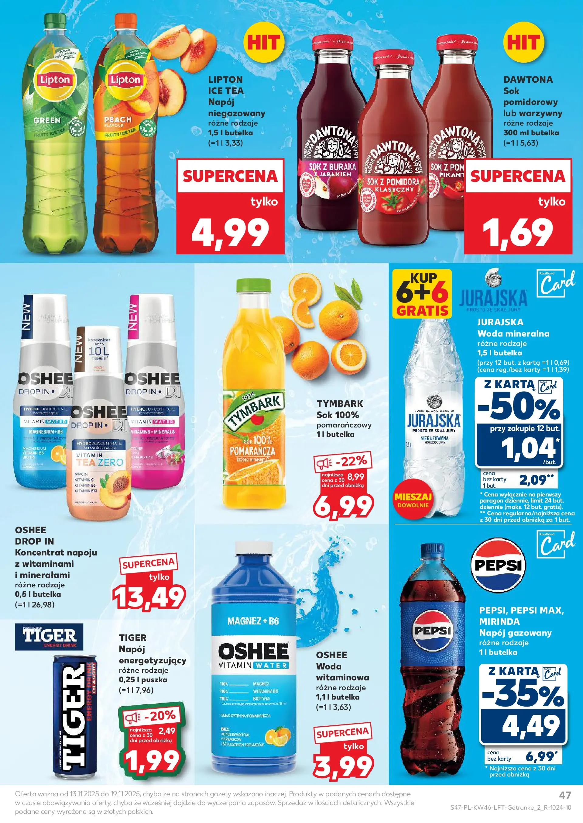 Kaufland gazetka od 13.11.2025 - od jutra PDF | Strona: 47 | Produkty: Cytryna, Karta, Ice Tea, Woda