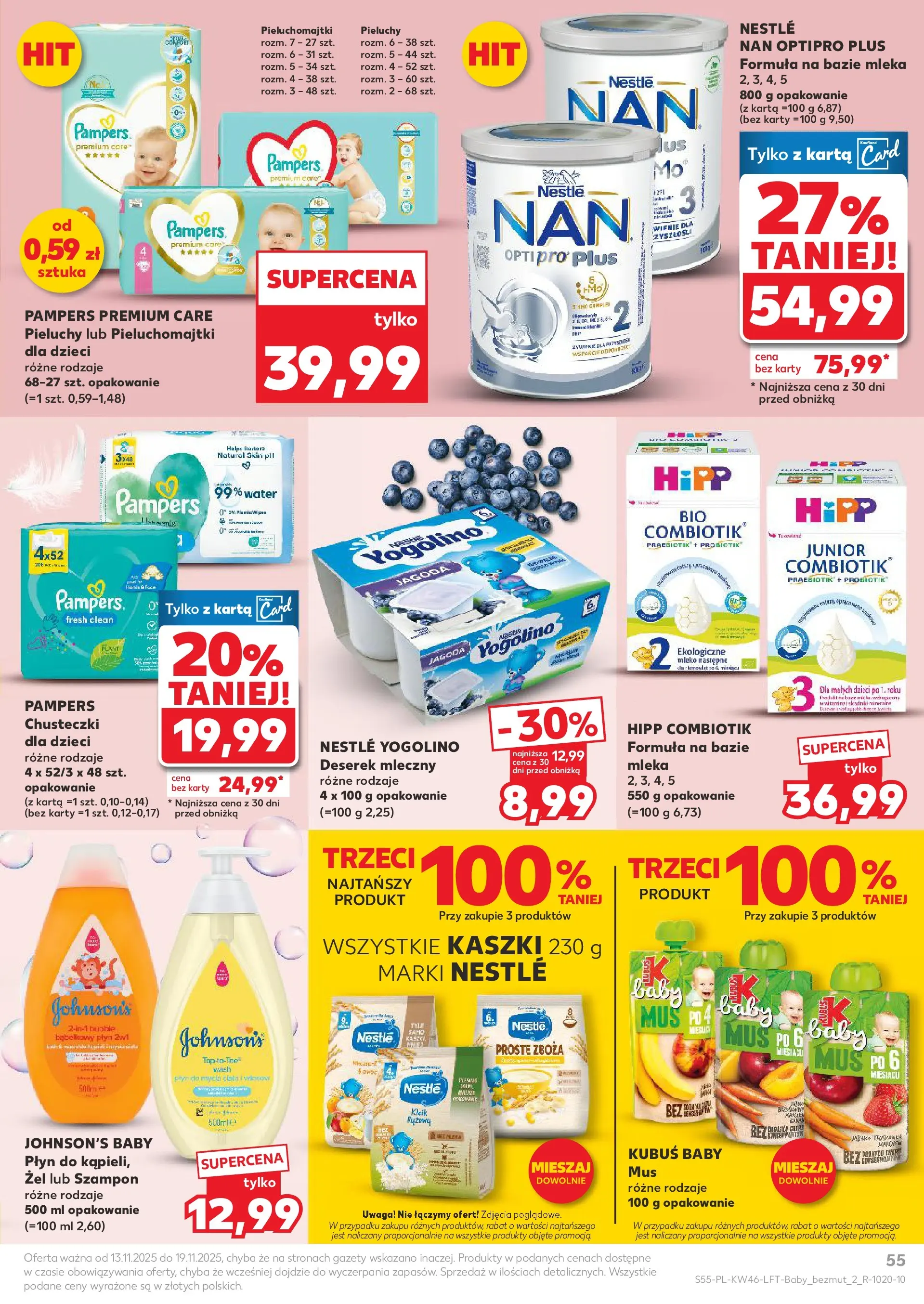 Kaufland gazetka od 13.11.2025 - od jutra PDF | Strona: 55 | Produkty: Karta, Mleka, Mleko, Szampon