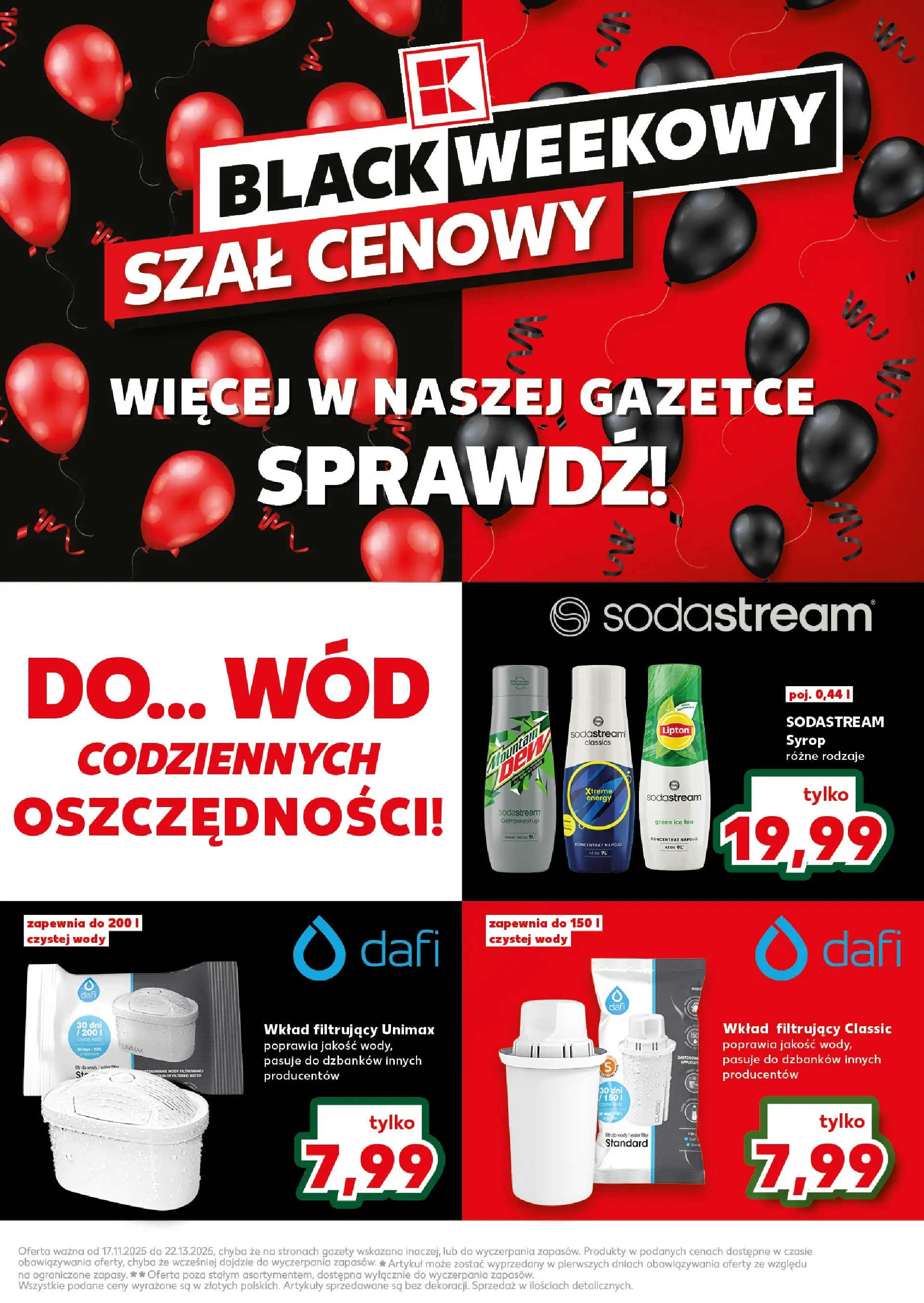 Kaufland gazetka od 13.11.2025 - od jutra PDF | Strona: 63 | Produkty: Syrop, Szal, Ice Tea, Sodastream