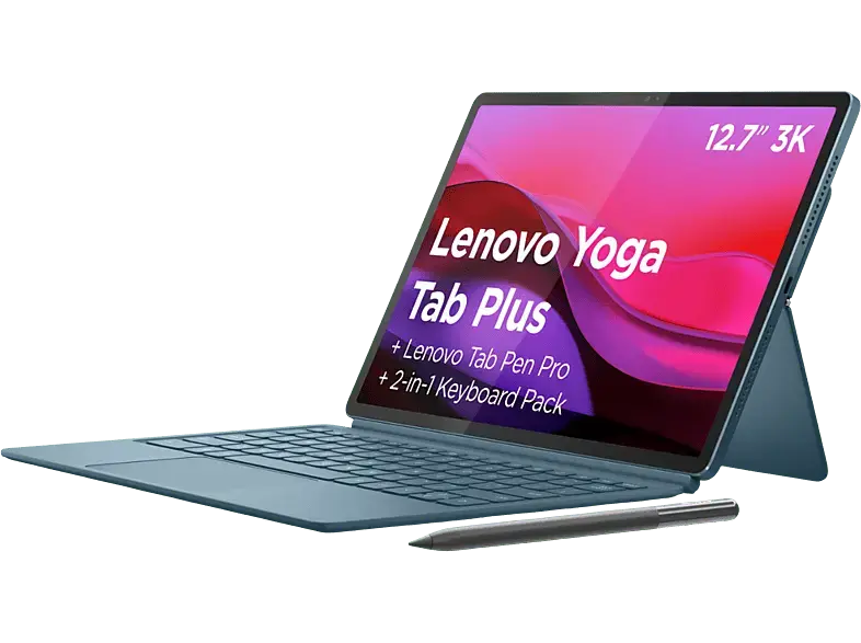 LENOVO Yoga Tab Plus 256 GB inkl. Tastatur und Pen Pro, Tidal Teal; Tablet mit Tastatur