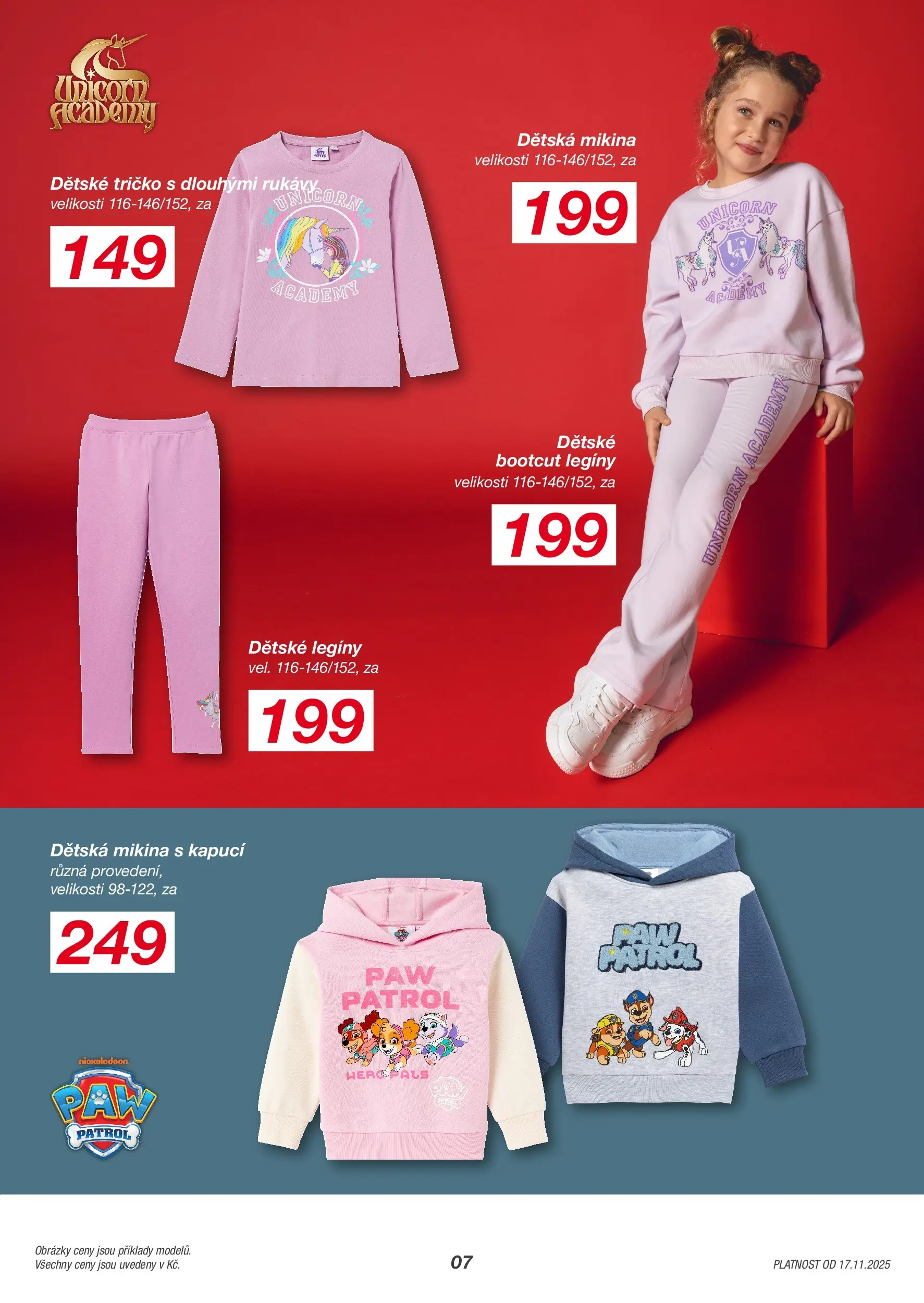 KIK leták 17.11.2025 - Leták příští týden | Strana: 7 | Produkty: Tričko, Mikina, Legíny