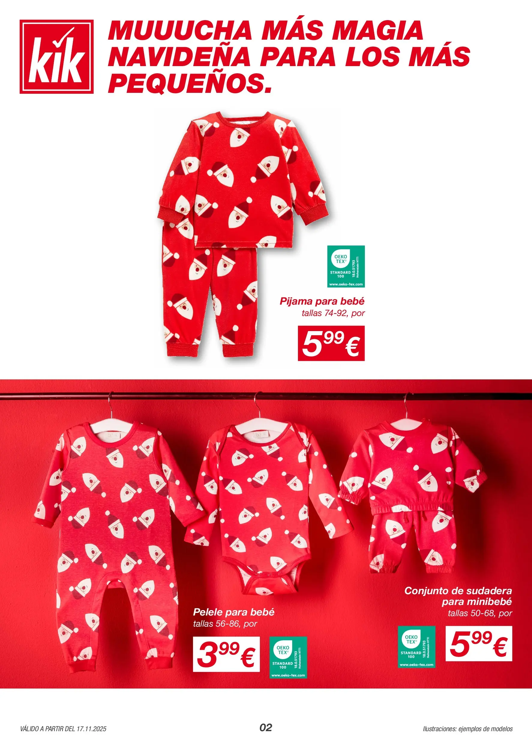 KIK - KiK catálogo hasta 23.11.2025 16/11/2025 - 23/11/2025 | Página: 2 | Productos: Sudadera, Pijama
