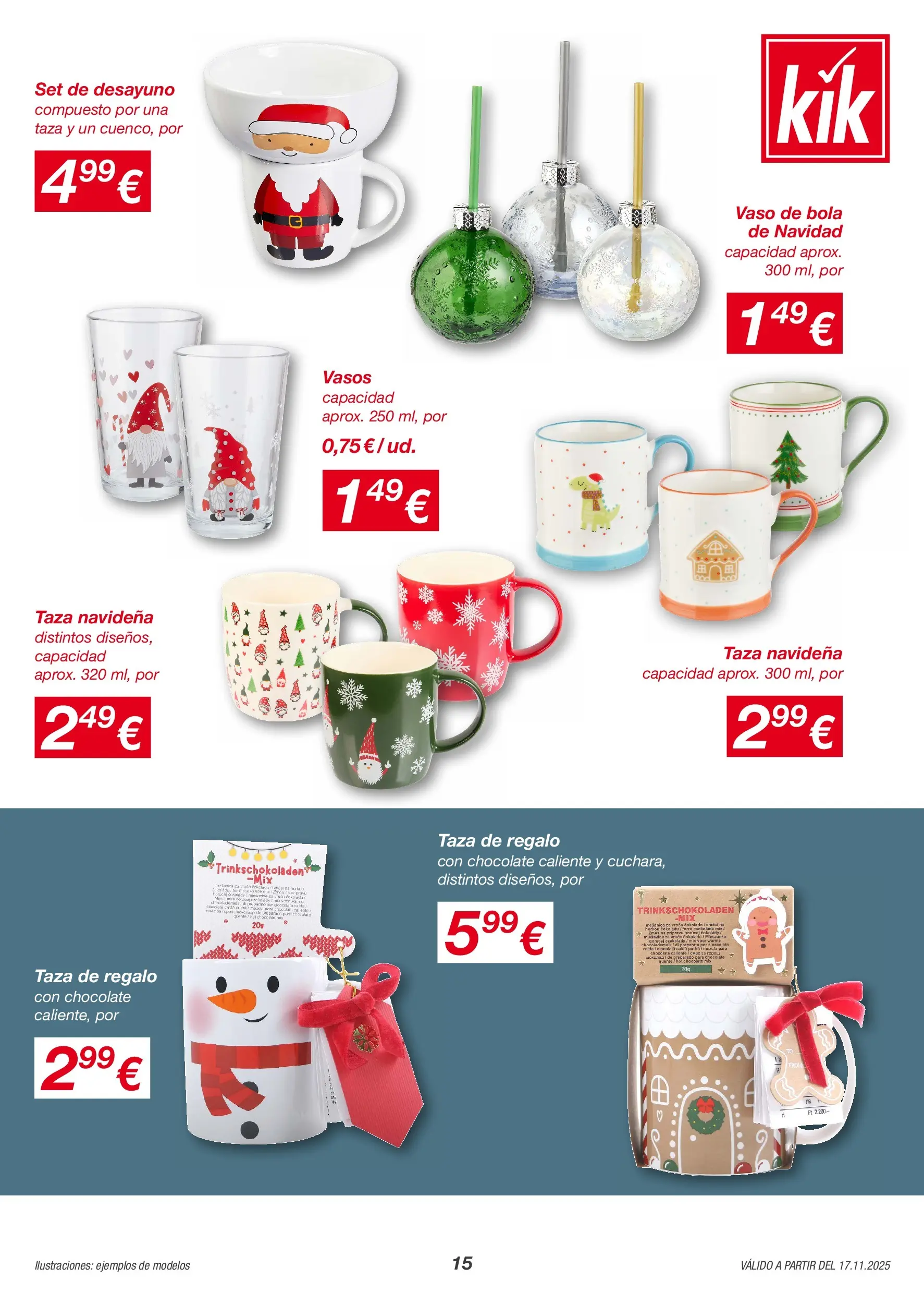 KIK - KiK catálogo hasta 23.11.2025 16/11/2025 - 23/11/2025 | Página: 15 | Productos: Chocolate, Vasos