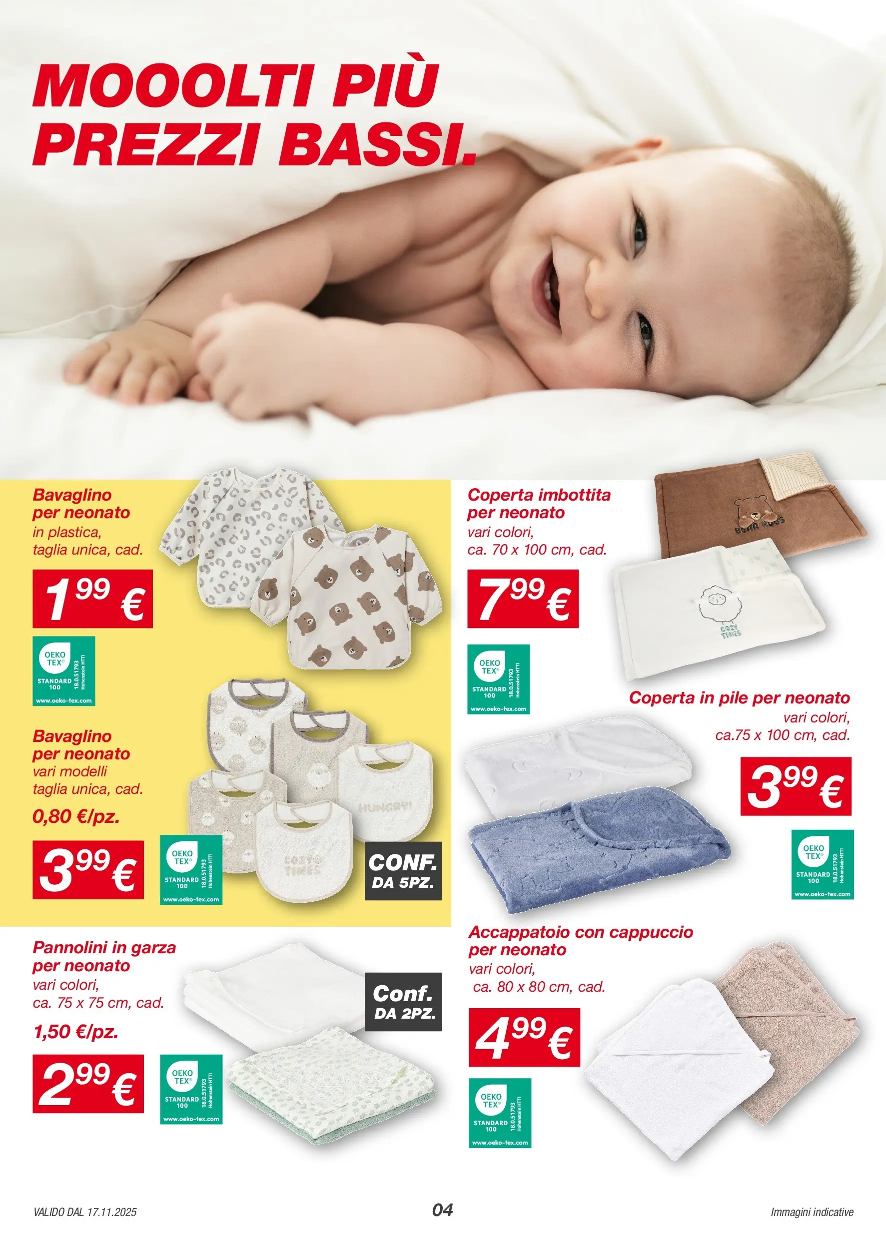 KiK volantino dal 17/11 > BLACK FRIDAY 2025 | Pagina: 4 | Prodotti: Pile, Pannolini, Accappatoio, Cappuccio