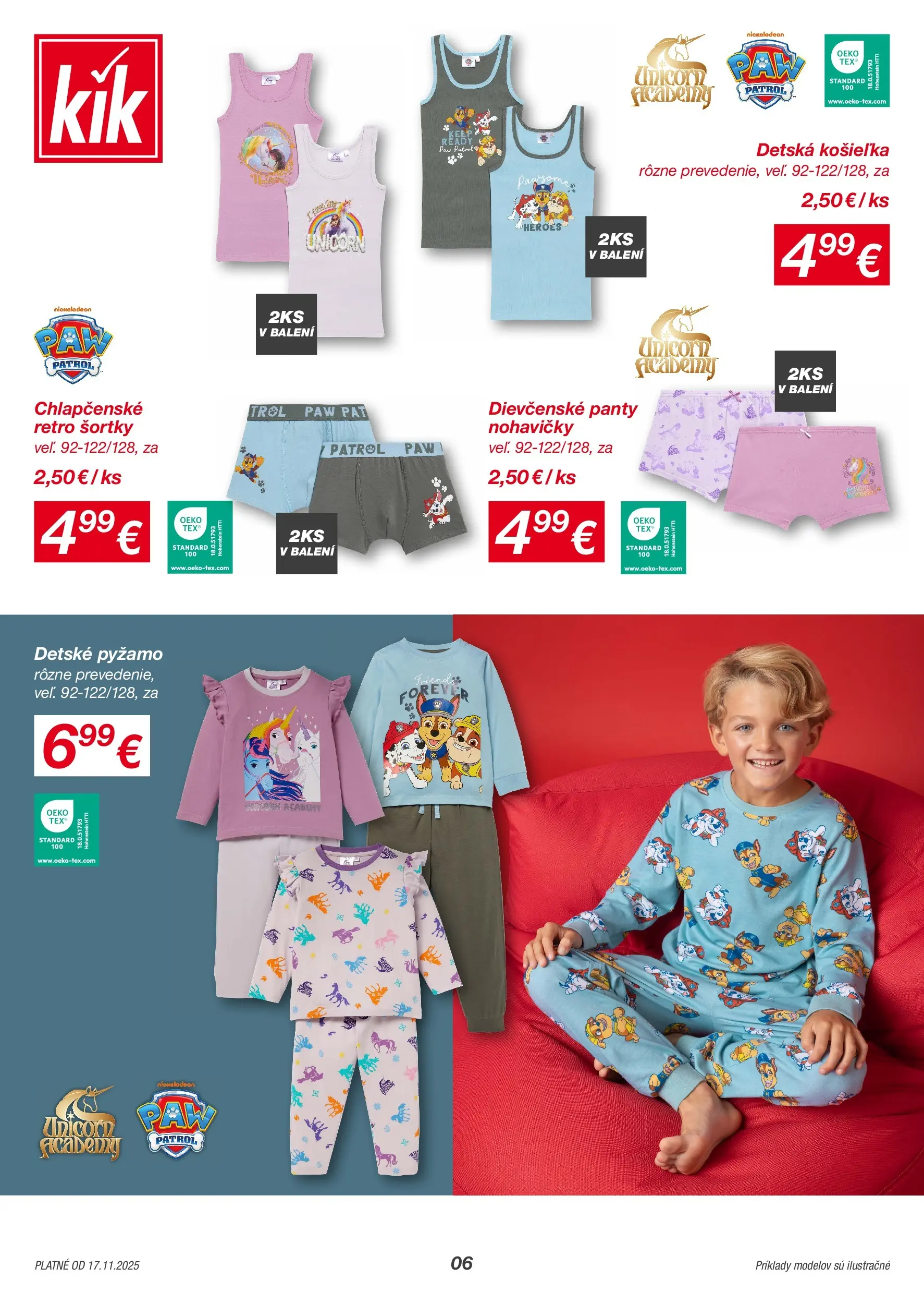 Kik Black Friday leták od 16.11.2025 | Online | Strana: 6 | Produkty: Nohavičky, Pyžamo