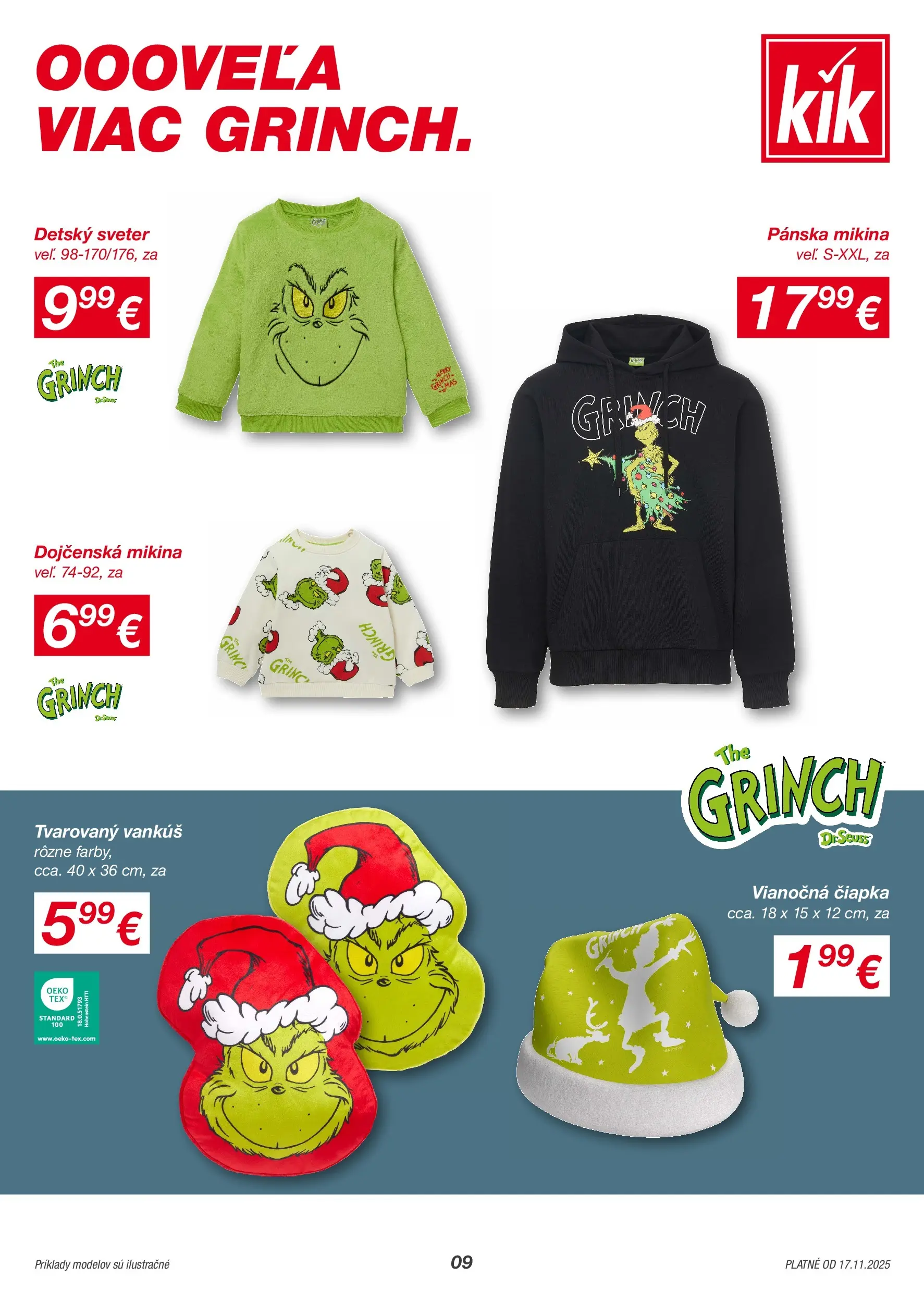 Kik Black Friday leták od 16.11.2025 | Online | Strana: 9 | Produkty: Vankúš, Sveter, Mikina