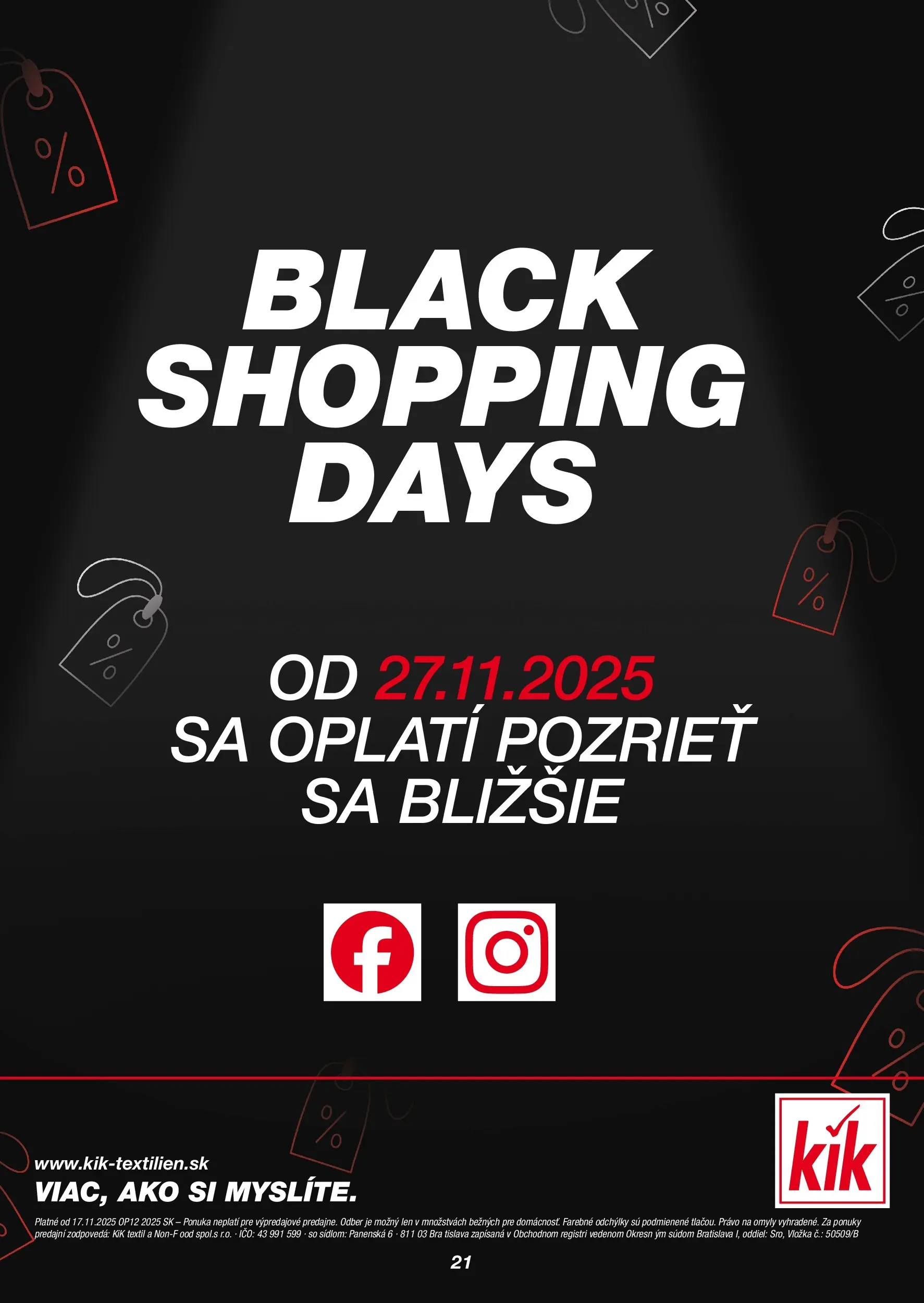 Kik Black Friday leták od 16.11.2025 | Online | Strana: 21