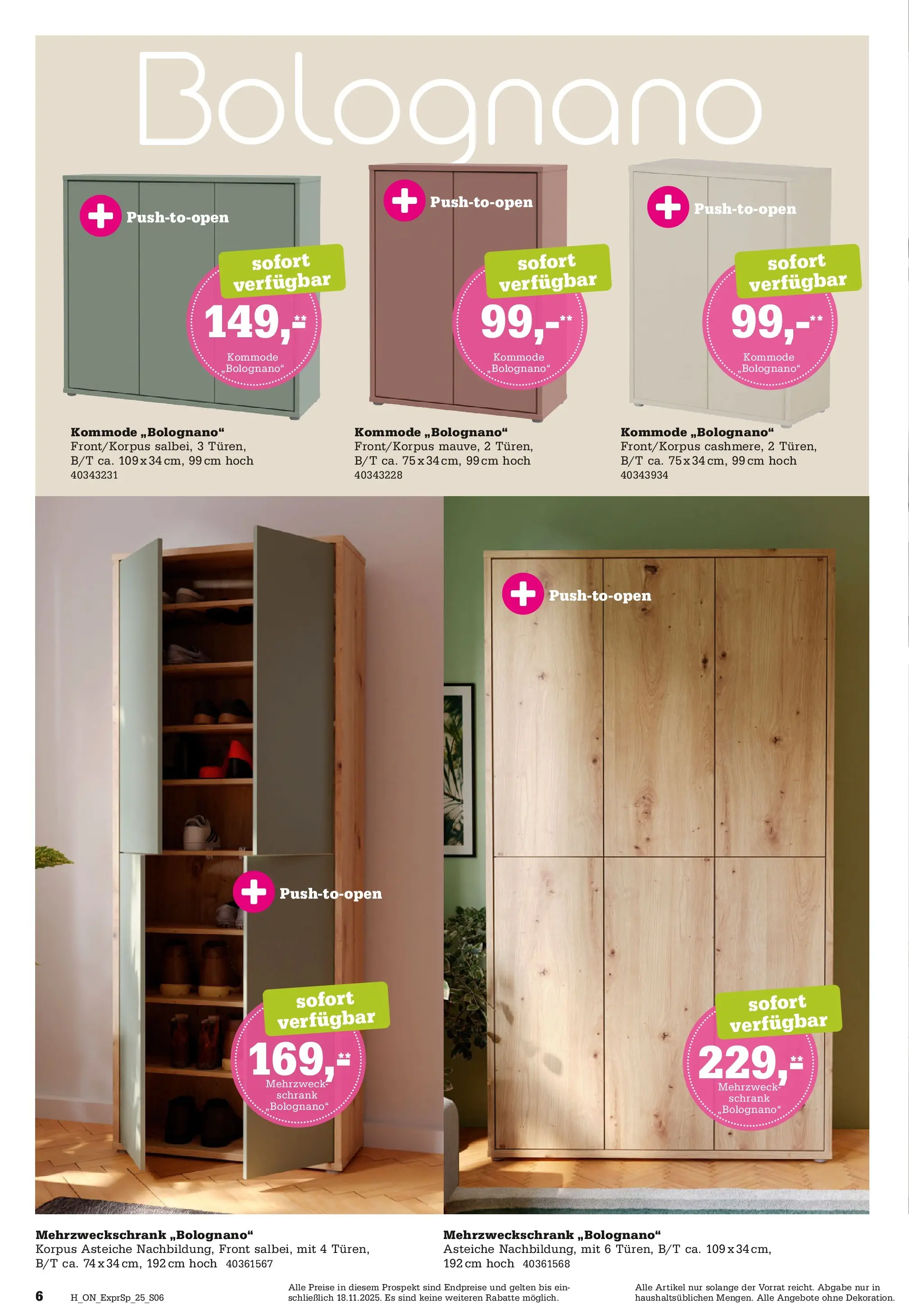 Höffner - Höffner: Möbelangebote (ab 11.11.2025) zum Blättern | Seite: 6 | Produkte: Kommode, Schrank