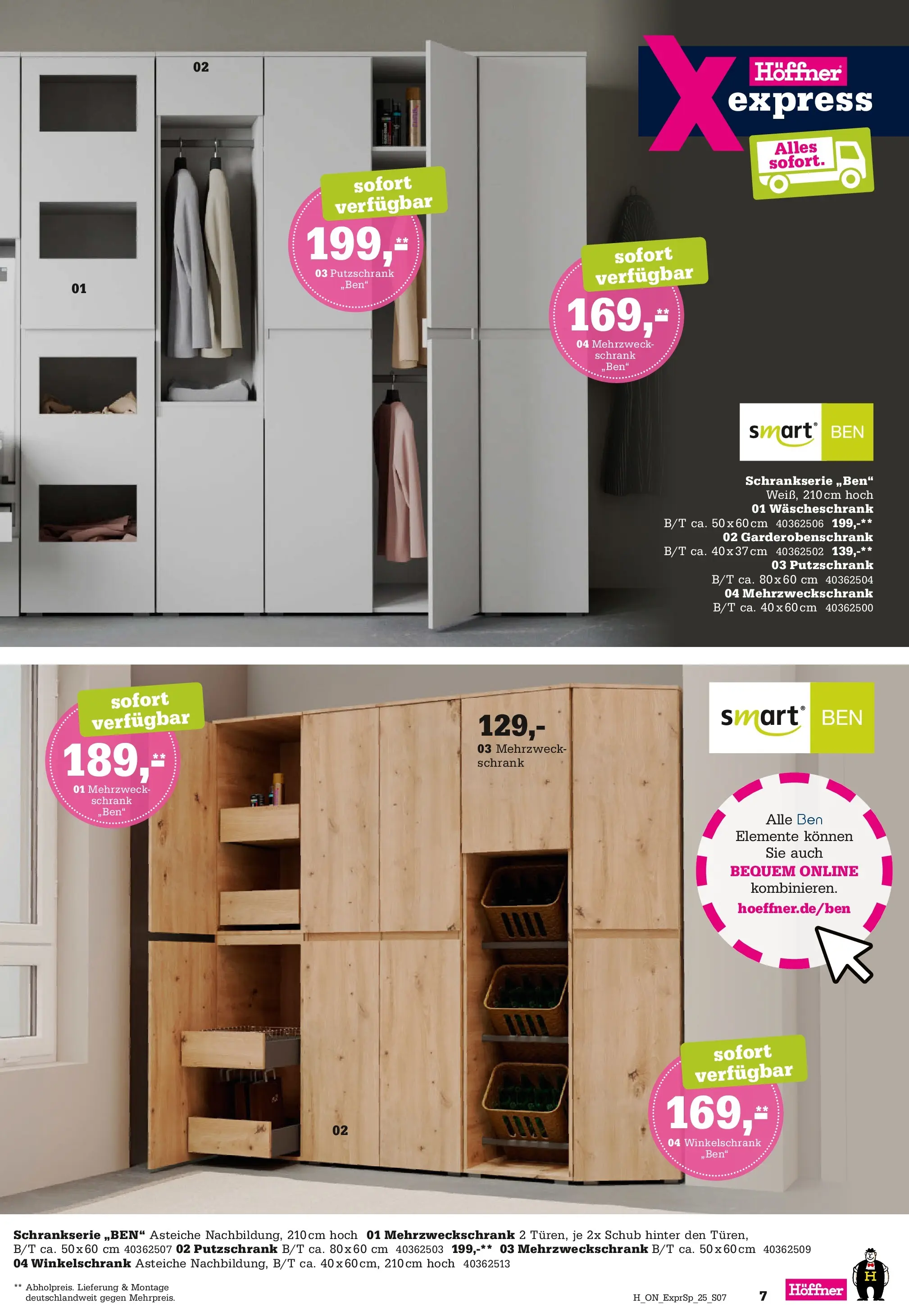 Höffner - Höffner: Möbelangebote (ab 11.11.2025) zum Blättern | Seite: 7 | Produkte: Schrank, Garderobenschrank