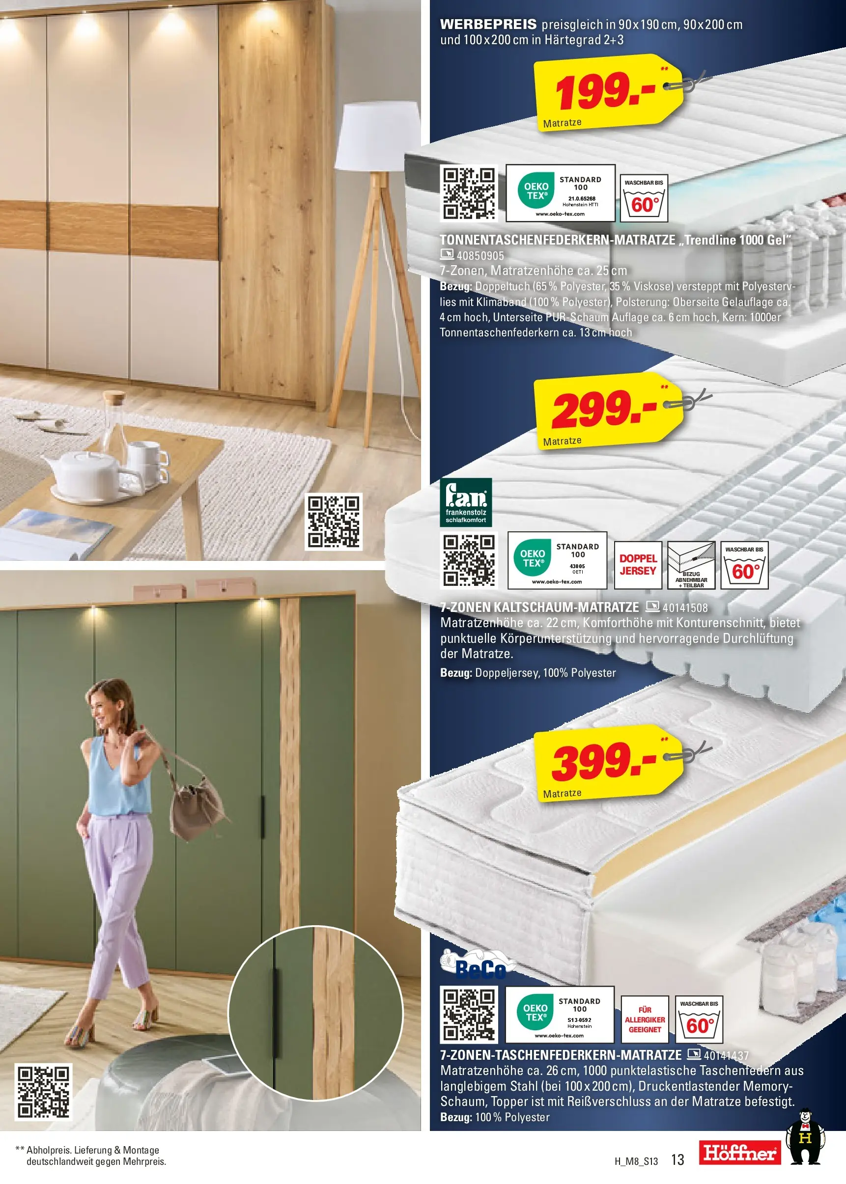 Höffner - Höffner: Möbelangebote (ab 11.11.2025) zum Blättern | Seite: 13 | Produkte: Matratze, Topper
