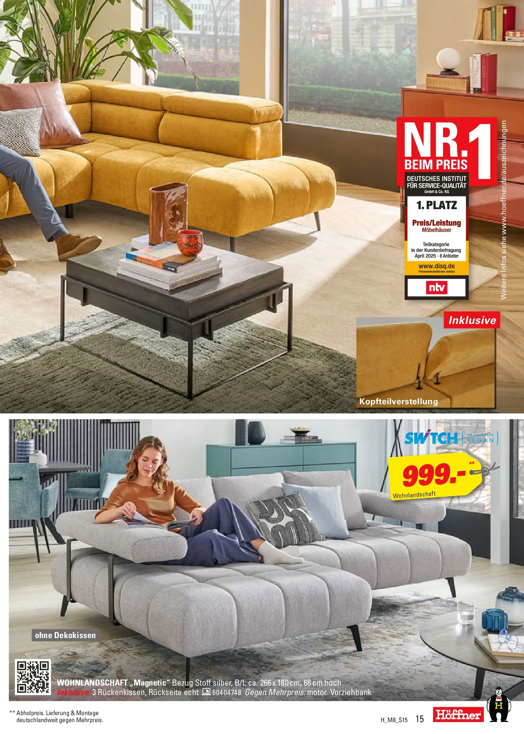Höffner - Höffner: Möbelangebote (ab 11.11.2025) zum Blättern | Seite: 15 | Produkte: Wohnlandschaft