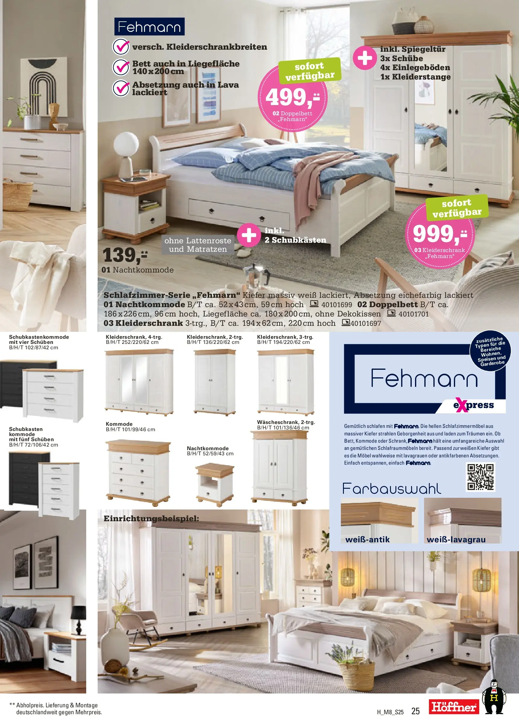 Höffner - Höffner: Möbelangebote (ab 11.11.2025) zum Blättern | Seite: 25 | Produkte: Bett, Kleiderschrank, Kommode, Doppelbett