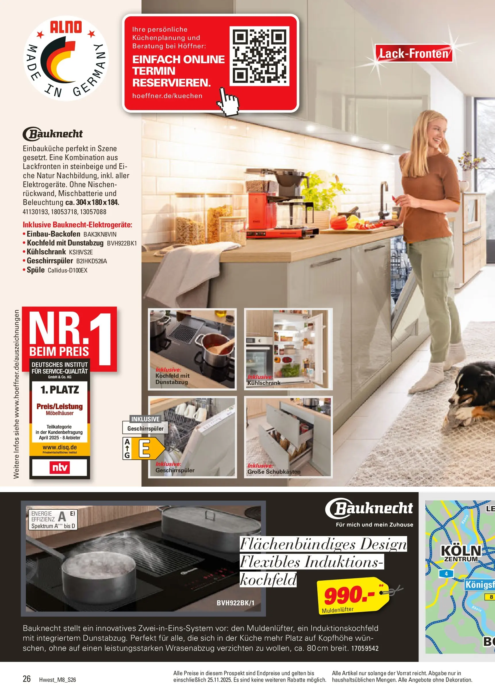 Höffner - Höffner: Möbelangebote (ab 11.11.2025) zum Blättern | Seite: 26 | Produkte: Einbauküche, Küche, Kochfeld, Dunstabzug