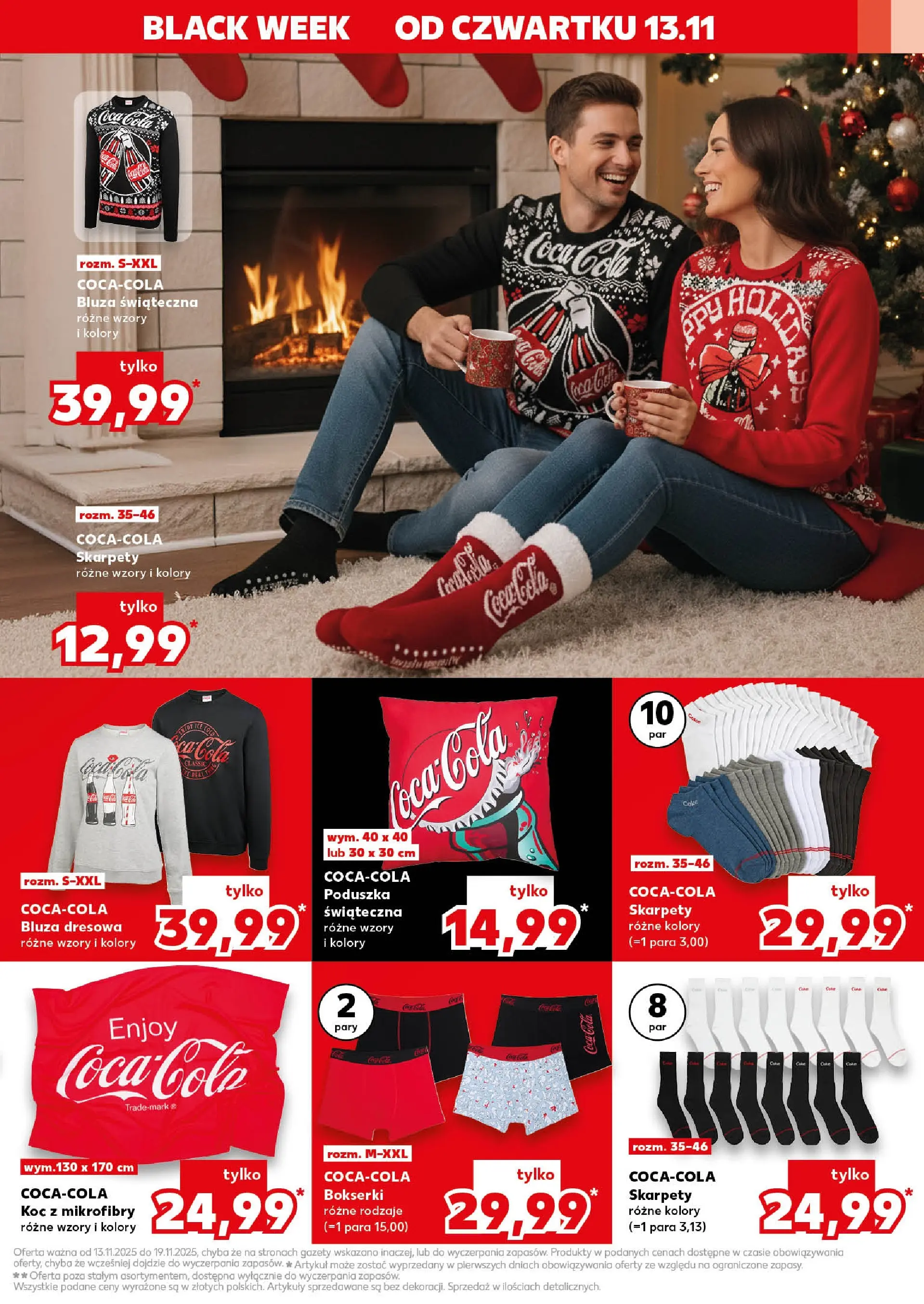 Kaufland gazetka (13.11.2025) od jutra ✳️ BLACK FRIDAY | Strona: 7 | Produkty: Skarpety, Bokserki, Poduszka, Koc