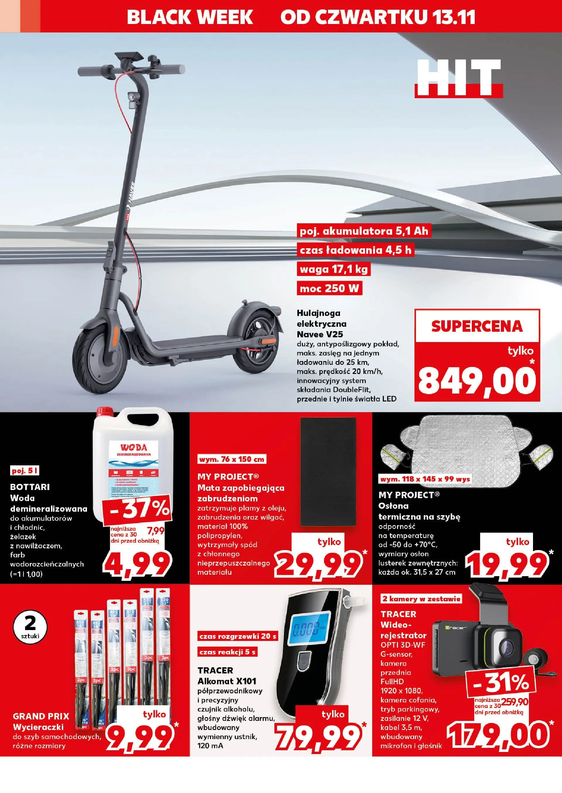 Kaufland gazetka (13.11.2025) od jutra ✳️ BLACK FRIDAY | Strona: 8 | Produkty: Kabel, Mikrofon, Waga, Woda