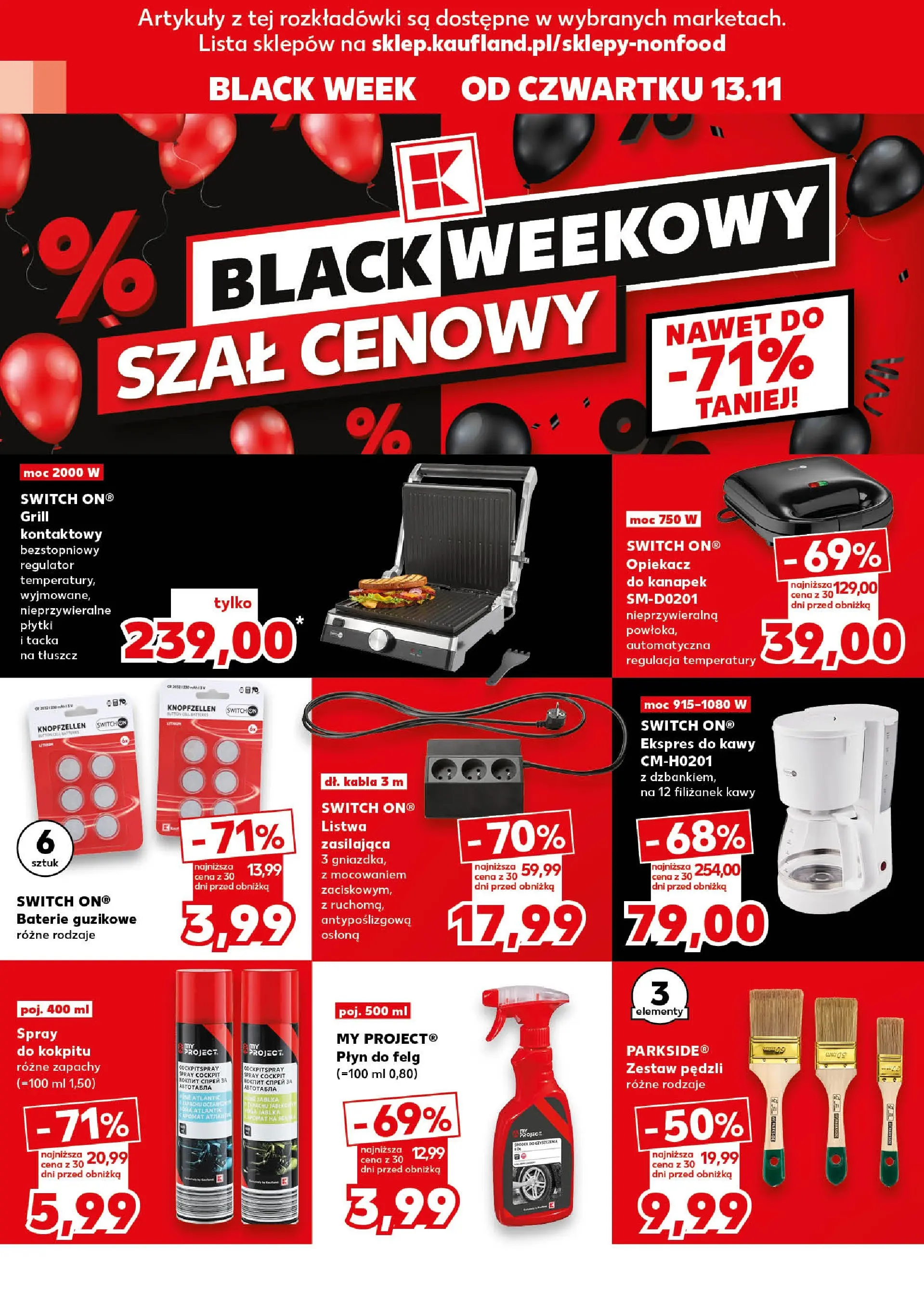 Kaufland gazetka (13.11.2025) od jutra ✳️ BLACK FRIDAY | Strona: 10 | Produkty: Szal, Ekspres do kawy, Baterie, Opiekacz